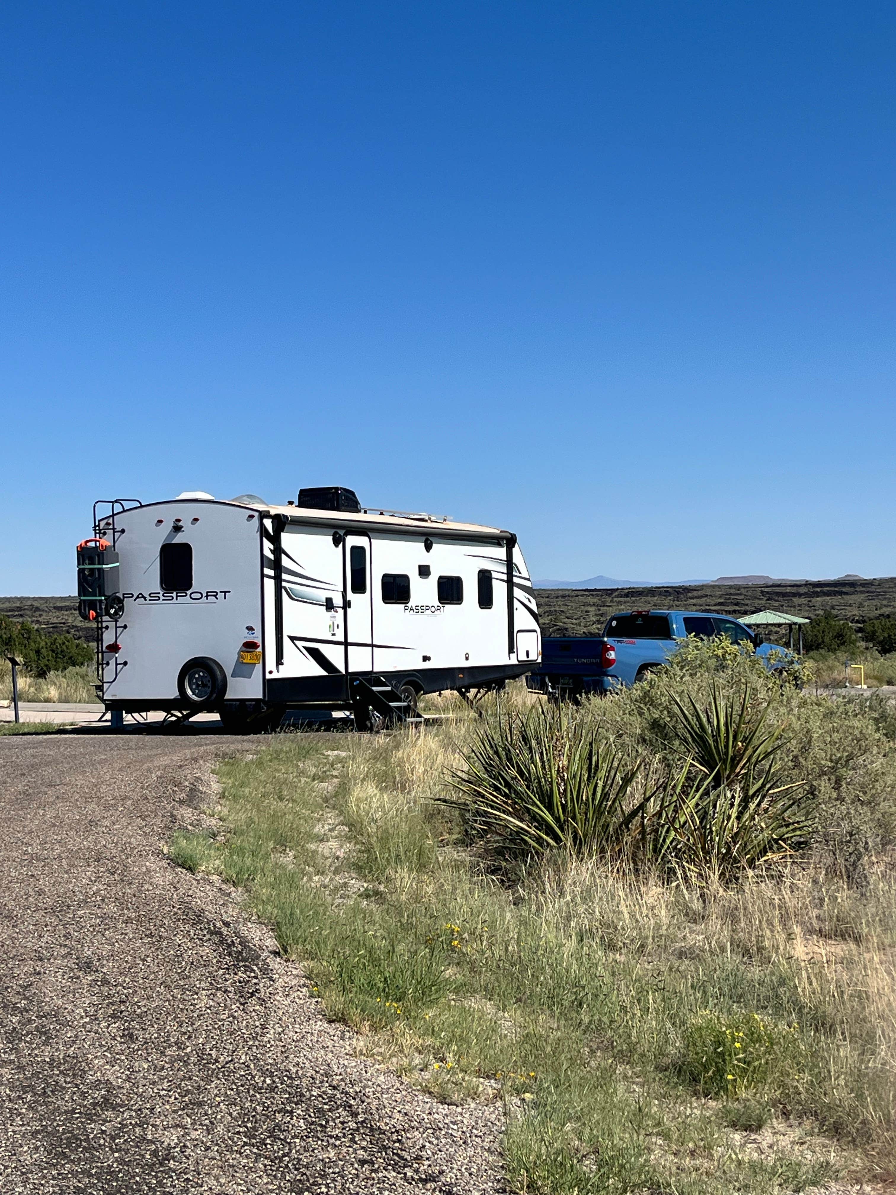 Justine H.'s photo of rv camping at Valley Of Fires Recreation Area near Coyote, NM