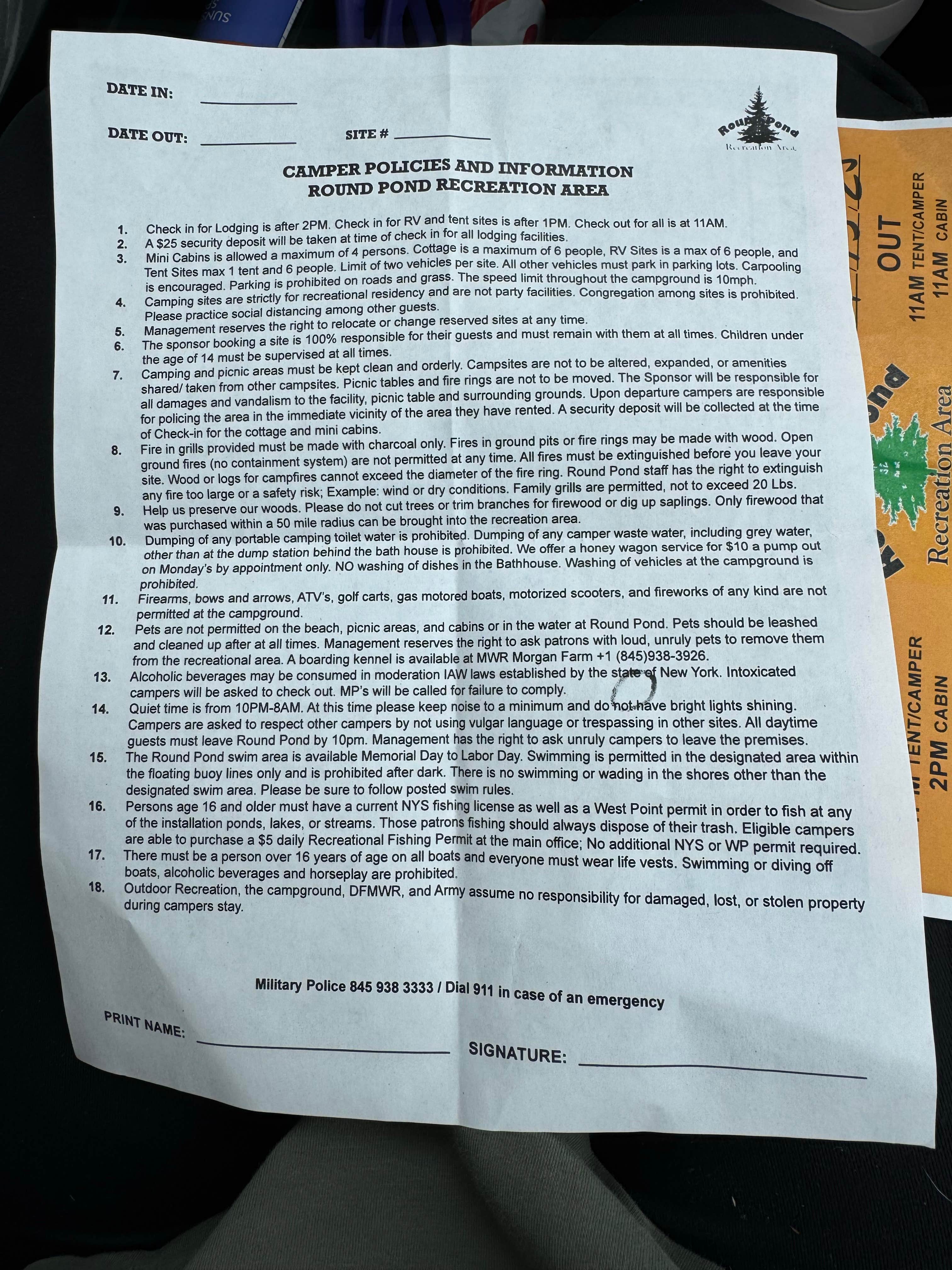 Camper-submitted photo at West Point FMWR Round Pond Outdoor Recreation Area near Cornwall-on-Hudson, NY