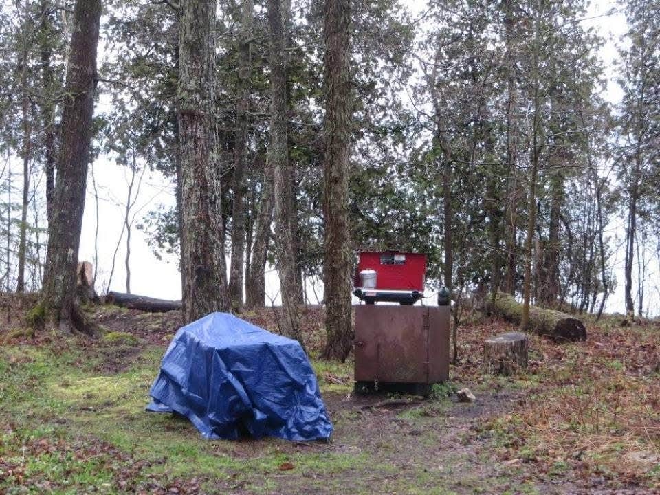 Kay K.'s photo of tent camping at Newport State Park Campground near Ephraim, WI