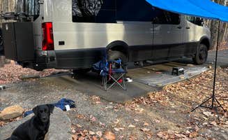 David D.'s photo of camping with pets at Pilot Mountain State Park Campground near Claudville, VA