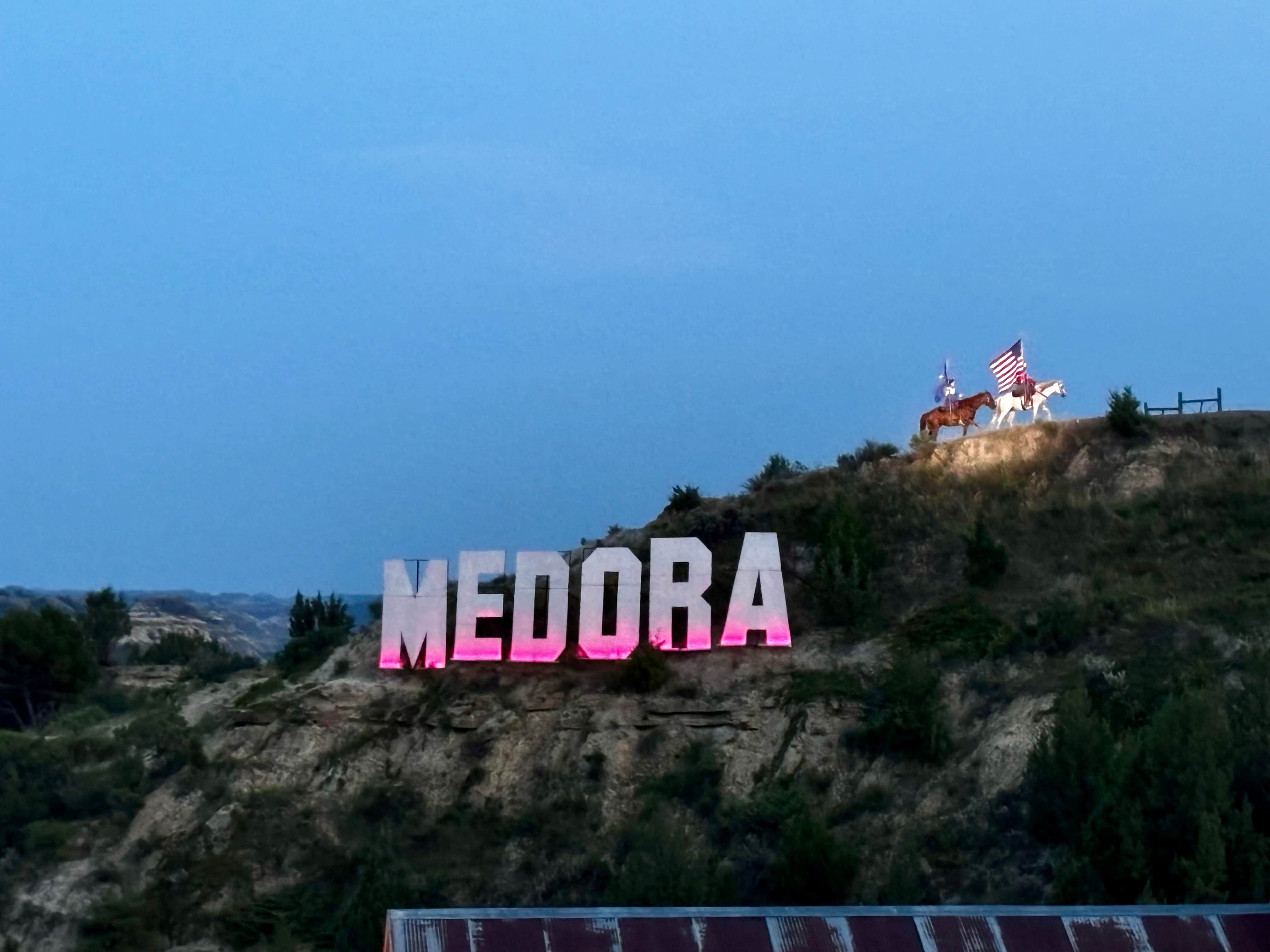 Jennifer H.'s photo of camping with a horse at Medora Campground near Dakota Prairie National Grasslands