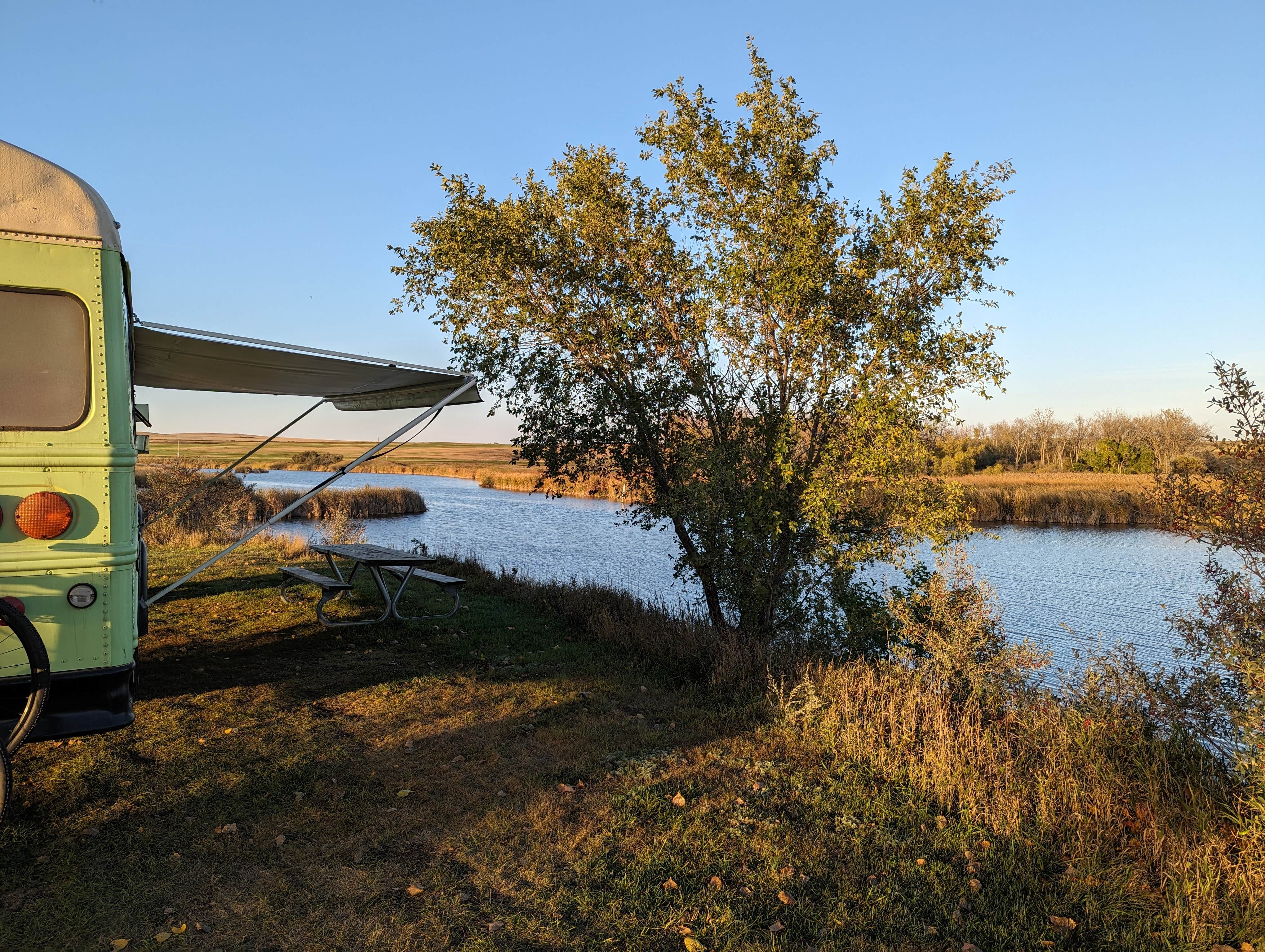 Brad J.'s photo of rv camping at Sweet Briar Lake near Cannon Ball, ND