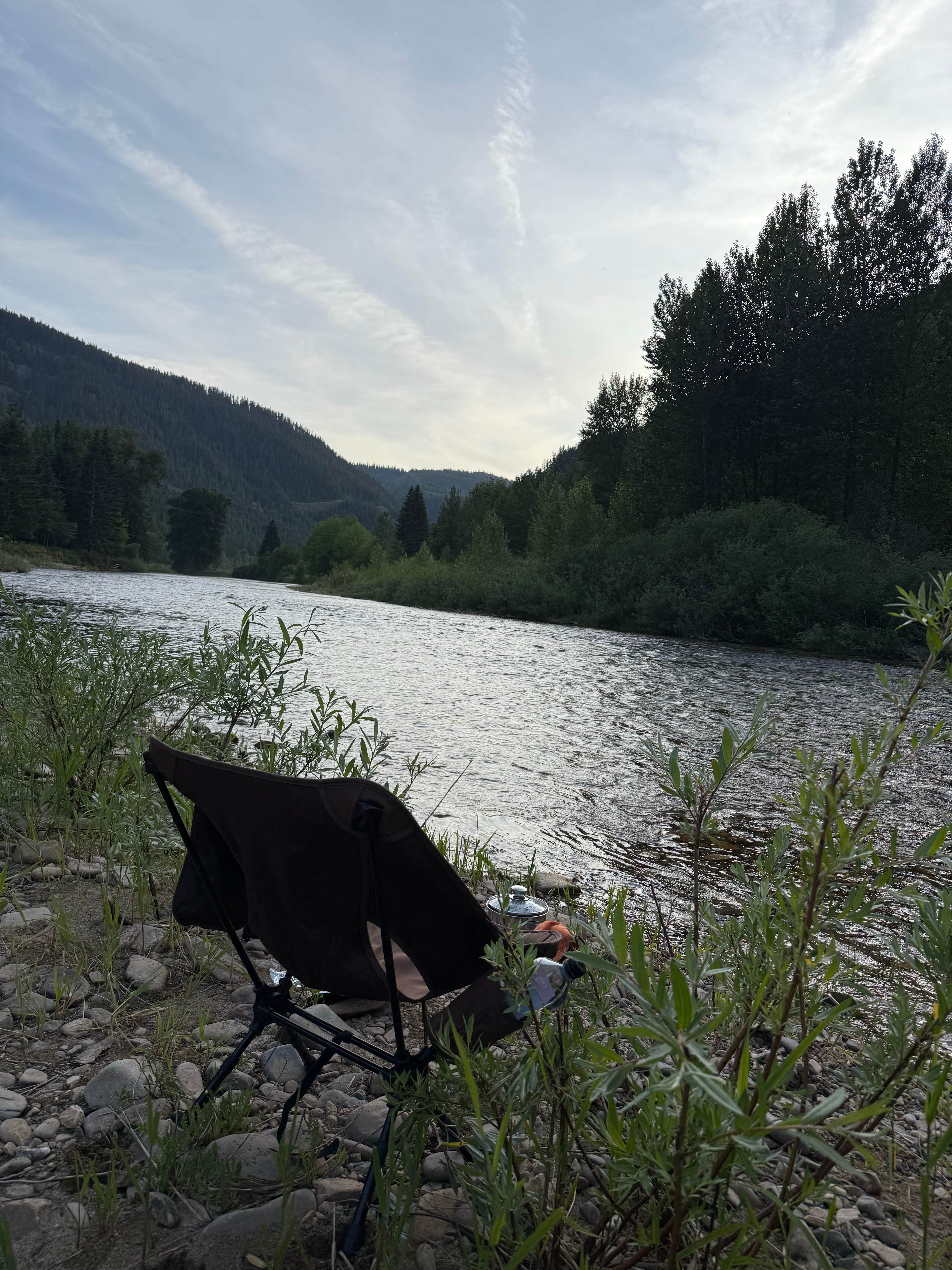 Maddie F.'s photo of a dispersed camping area at North Fork Coeur D'Alene River near Sagle, ID