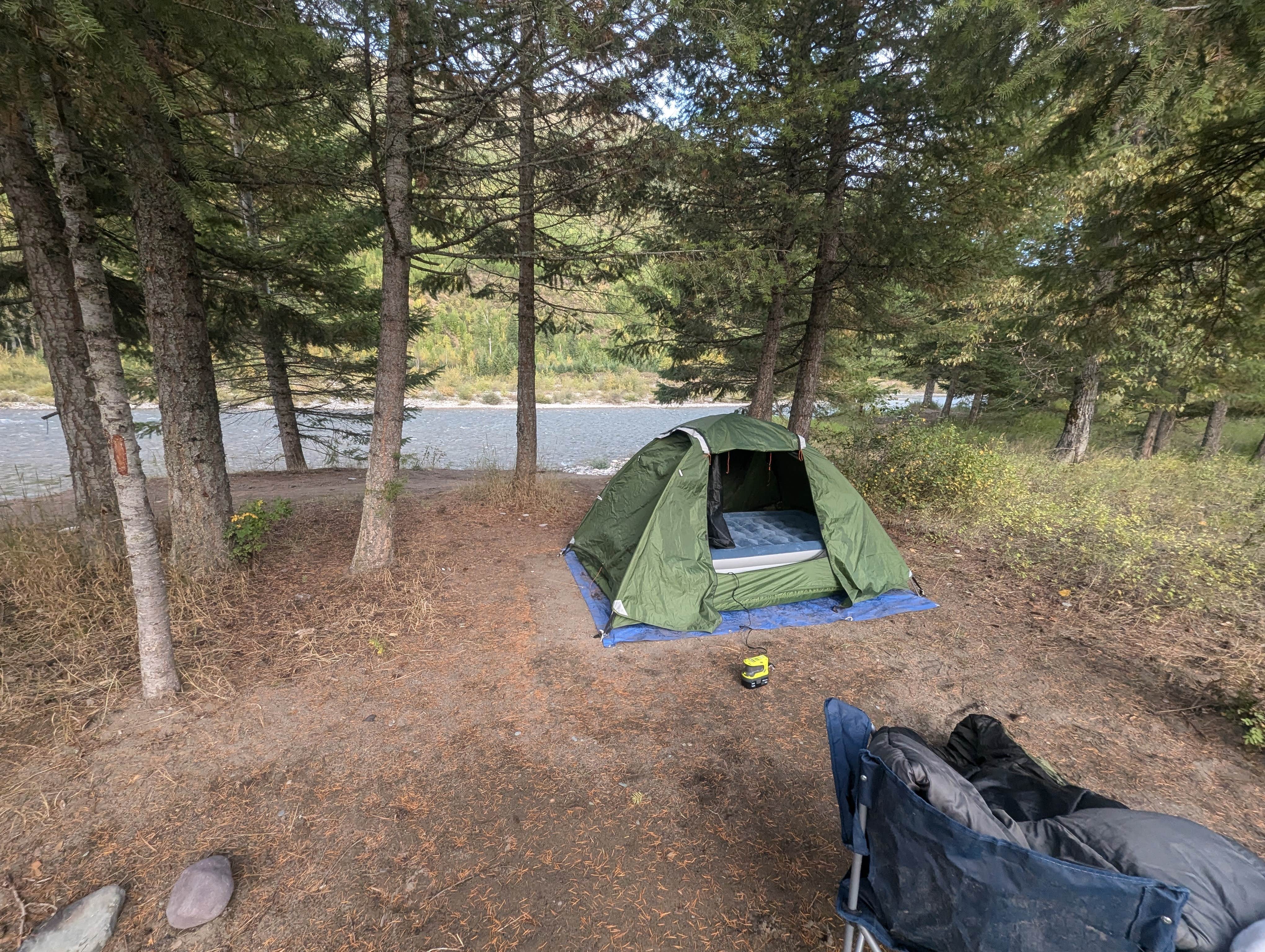 brandon W.'s photo of a dispersed camping area at North fork Flathead River dispersed camping near Whitefish, MT