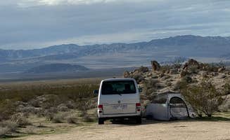 Simon J.'s photo of tent camping at North Lava Tube Camp near Nipton, CA