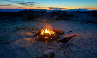 Camping near Silurian Dry Lake Bed: North Lava Tube Camp, Baker, California