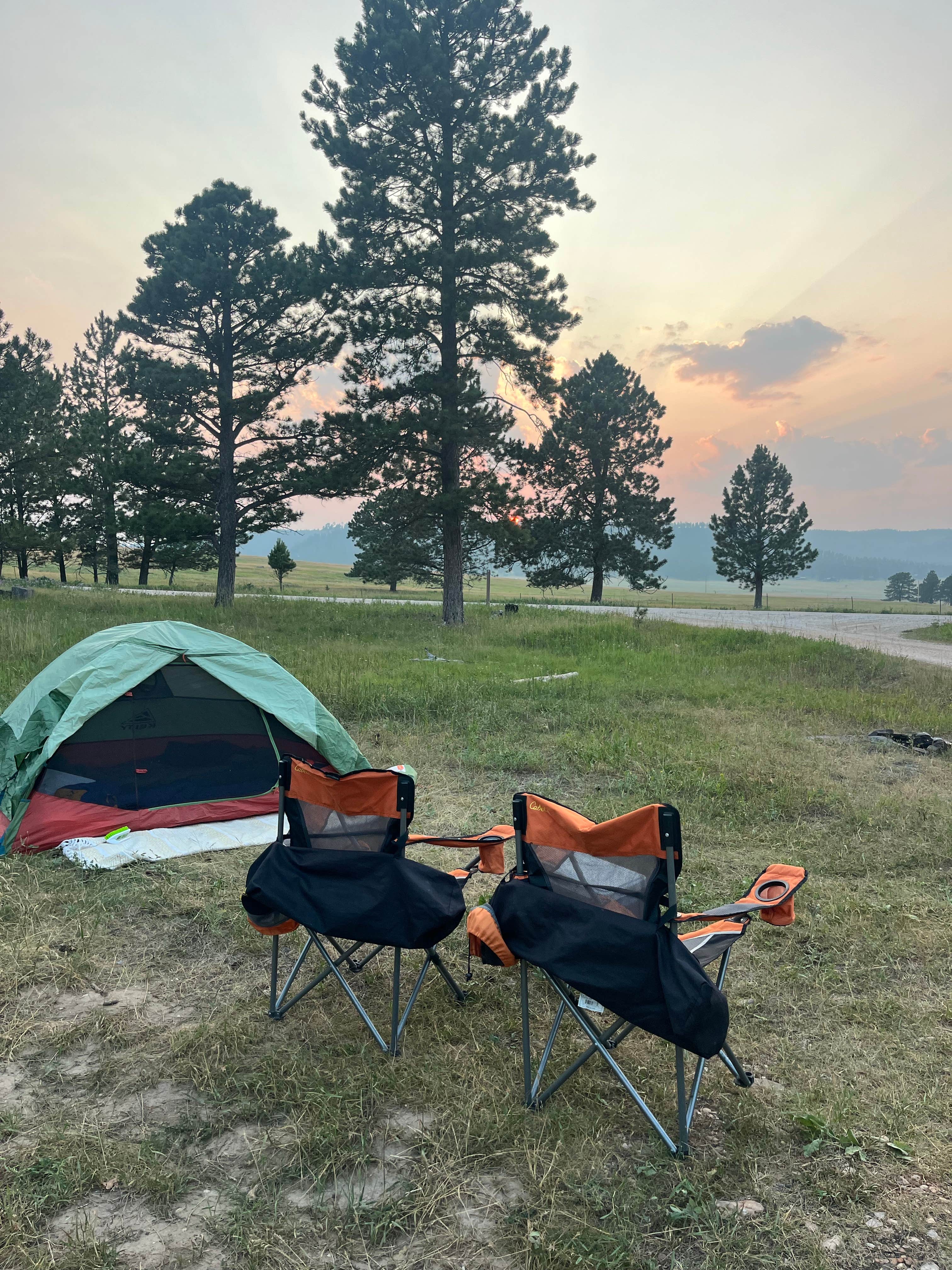 Elise V.'s photo of tent camping at North Pole Rd Dispersed Camping near Silver City, SD