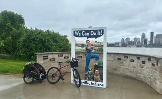 Shelly S.'s photo of camping with pets at O'Bannon Woods State Park Campground near French Lick, IN