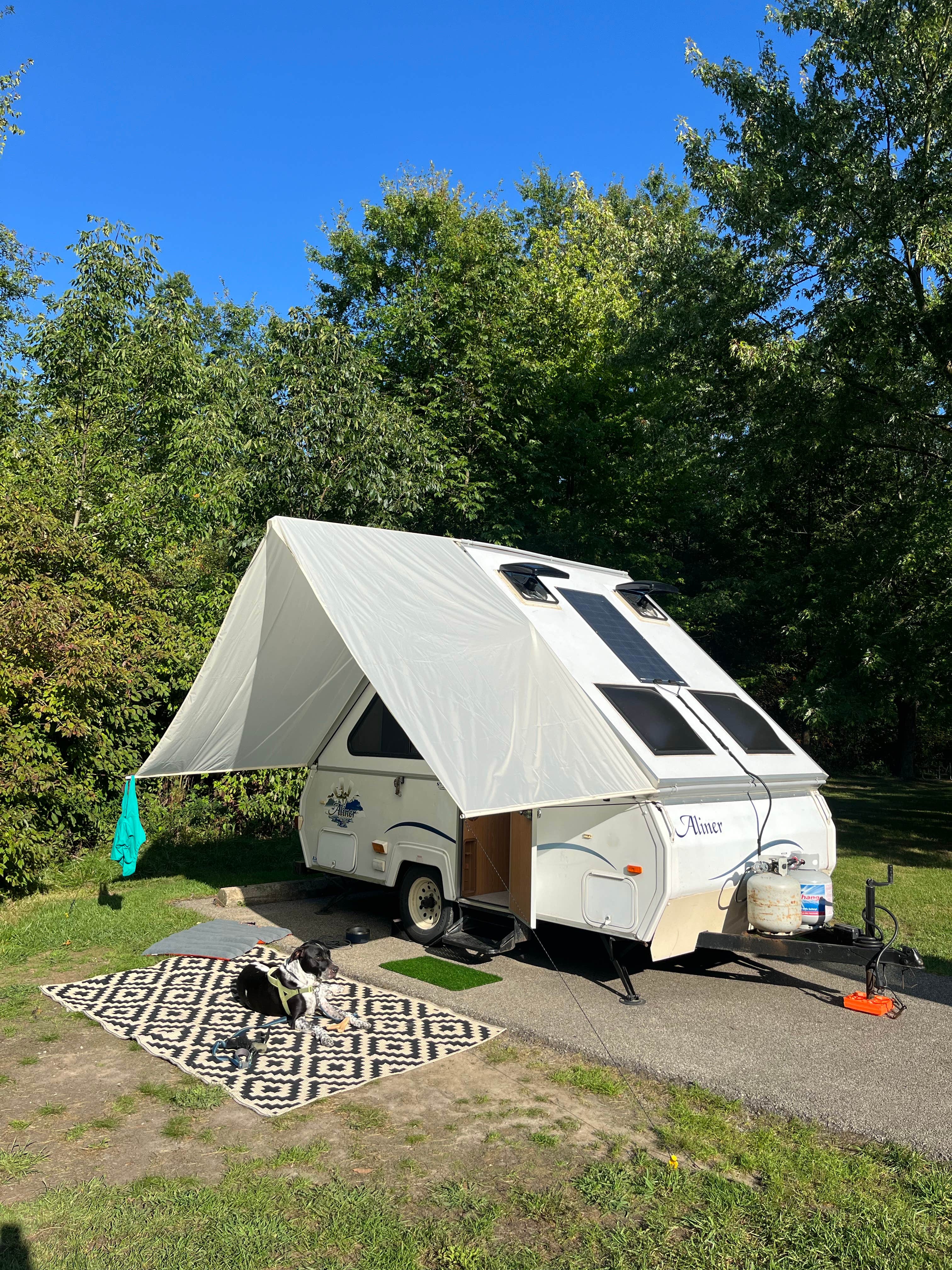 Christopher J.'s photo of camping with pets at Geneva State Park Campground near Geneva-on-the-Lake, OH