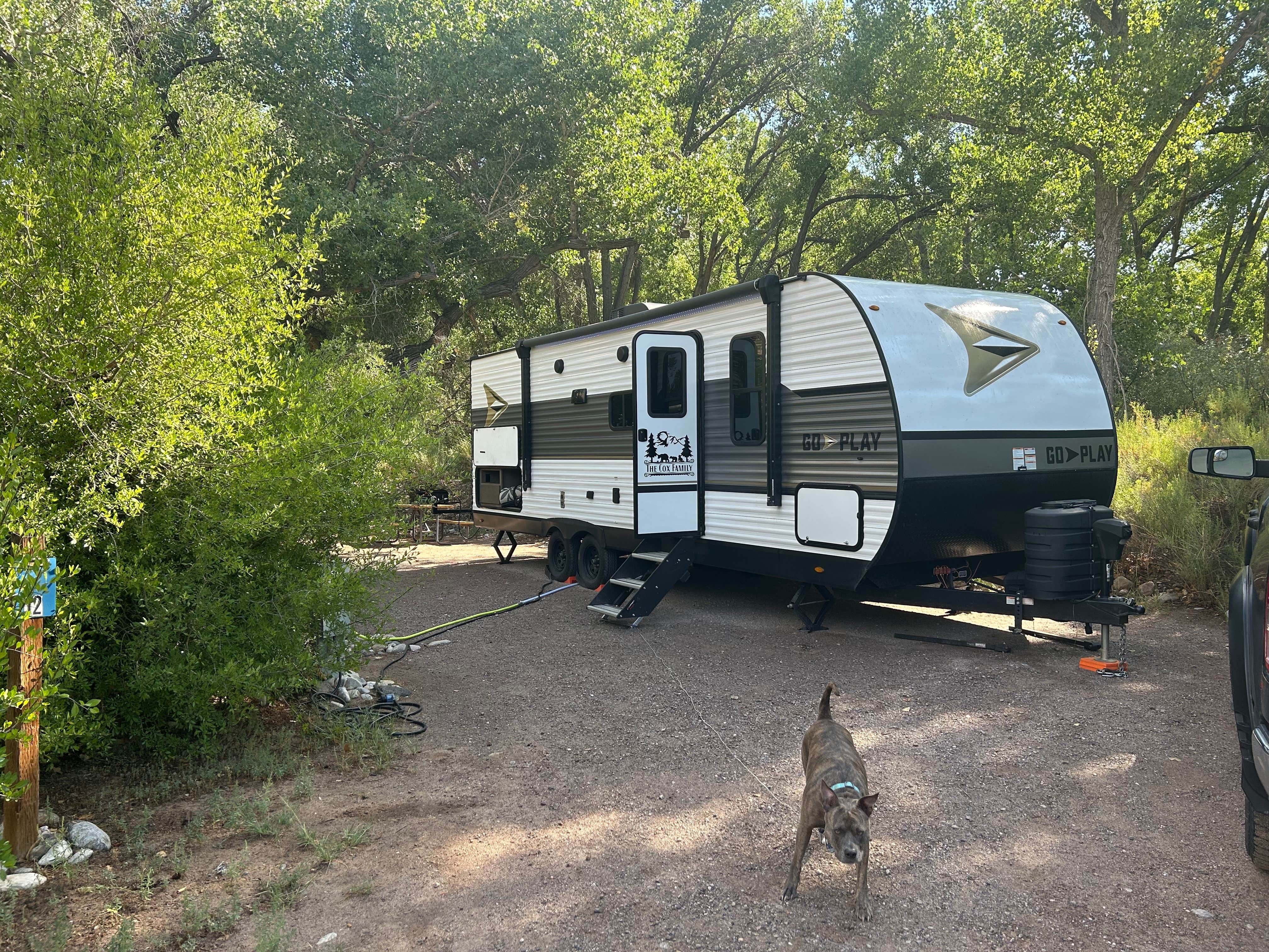 shannon C.'s photo of camping with pets at Ojo Caliente Mineral Springs Resort & Spa near Ojo Caliente, NM