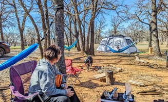 Amy and Jessica K.'s photo of camping with pets at Fuqua Lake in Oklahoma