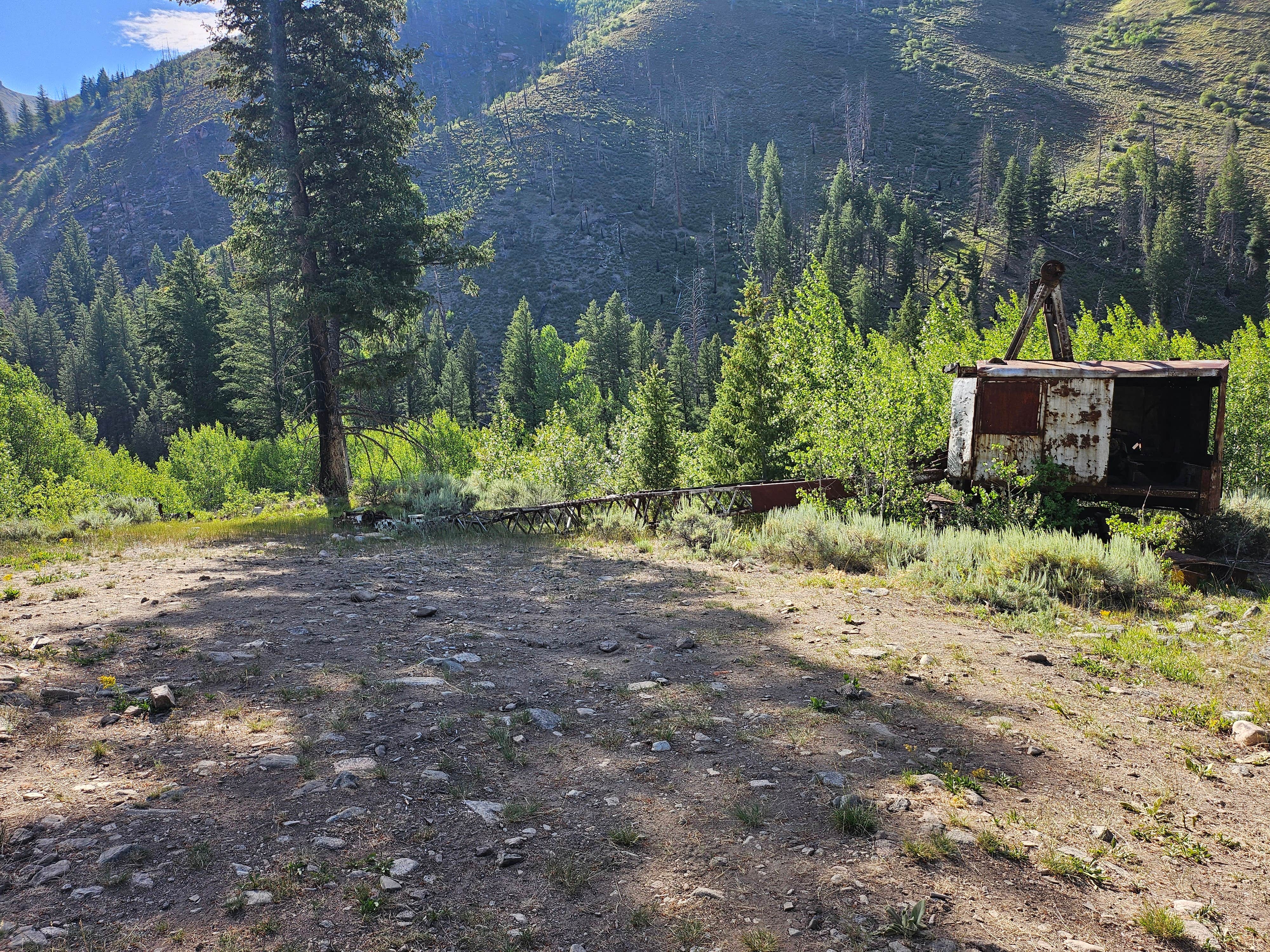 Camping near Deadman Hole: Old Drag campsite, Stanley, Idaho