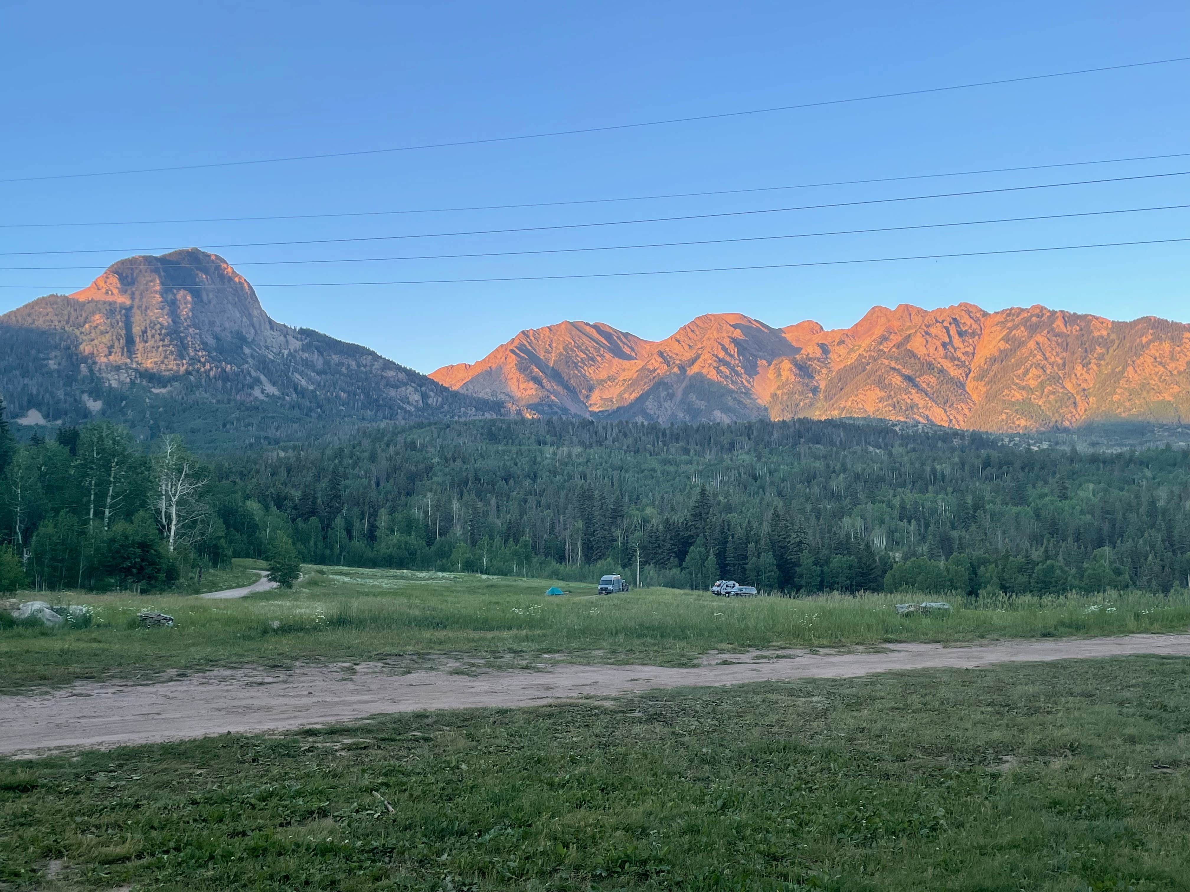 Camper-submitted photo at Old lime creek road beaver bond near Purgatory, CO