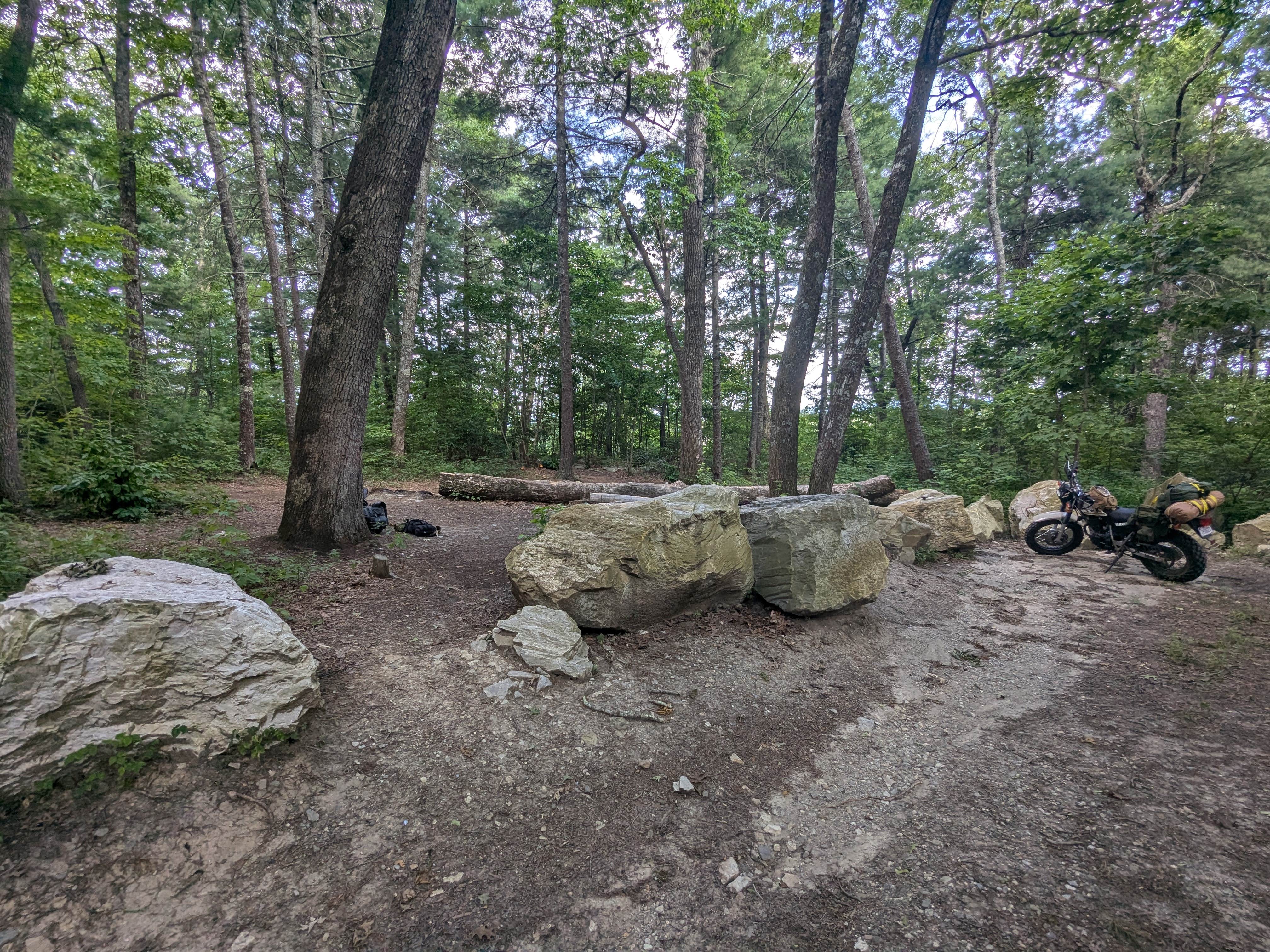 Camping near Long Arm Boat-in Campground 1 — Lake James State Park: Old North Carolina 105 Road - Dispersed Spot, Linville, North Carolina