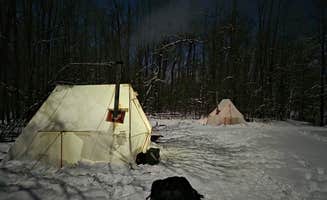 Corinna Y.'s photo of tent camping at Old Railroad Bridge near Grantsburg, WI