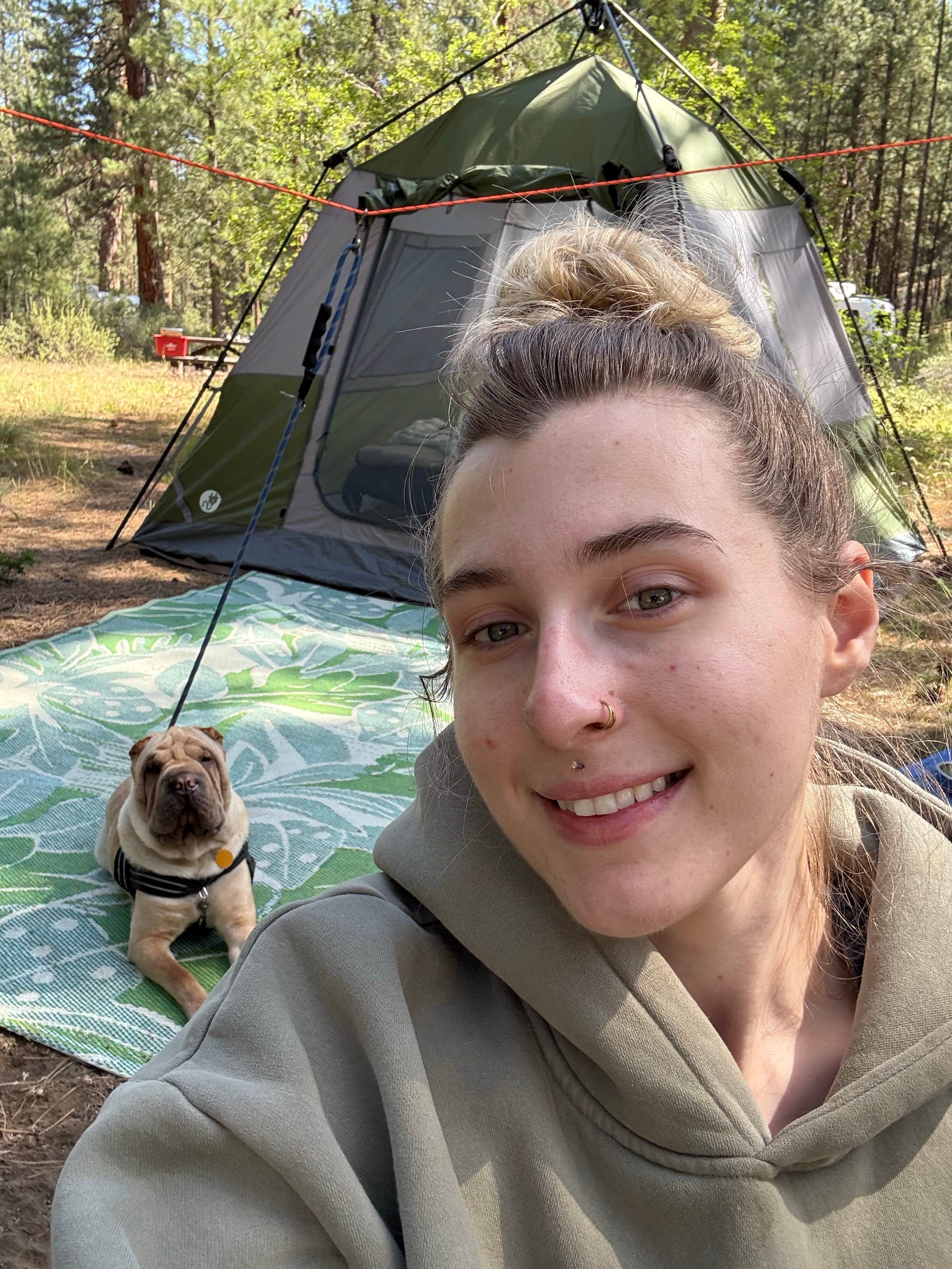 Chloe L.'s photo of camping with pets at Gorge Campground near Cloverdale, OR