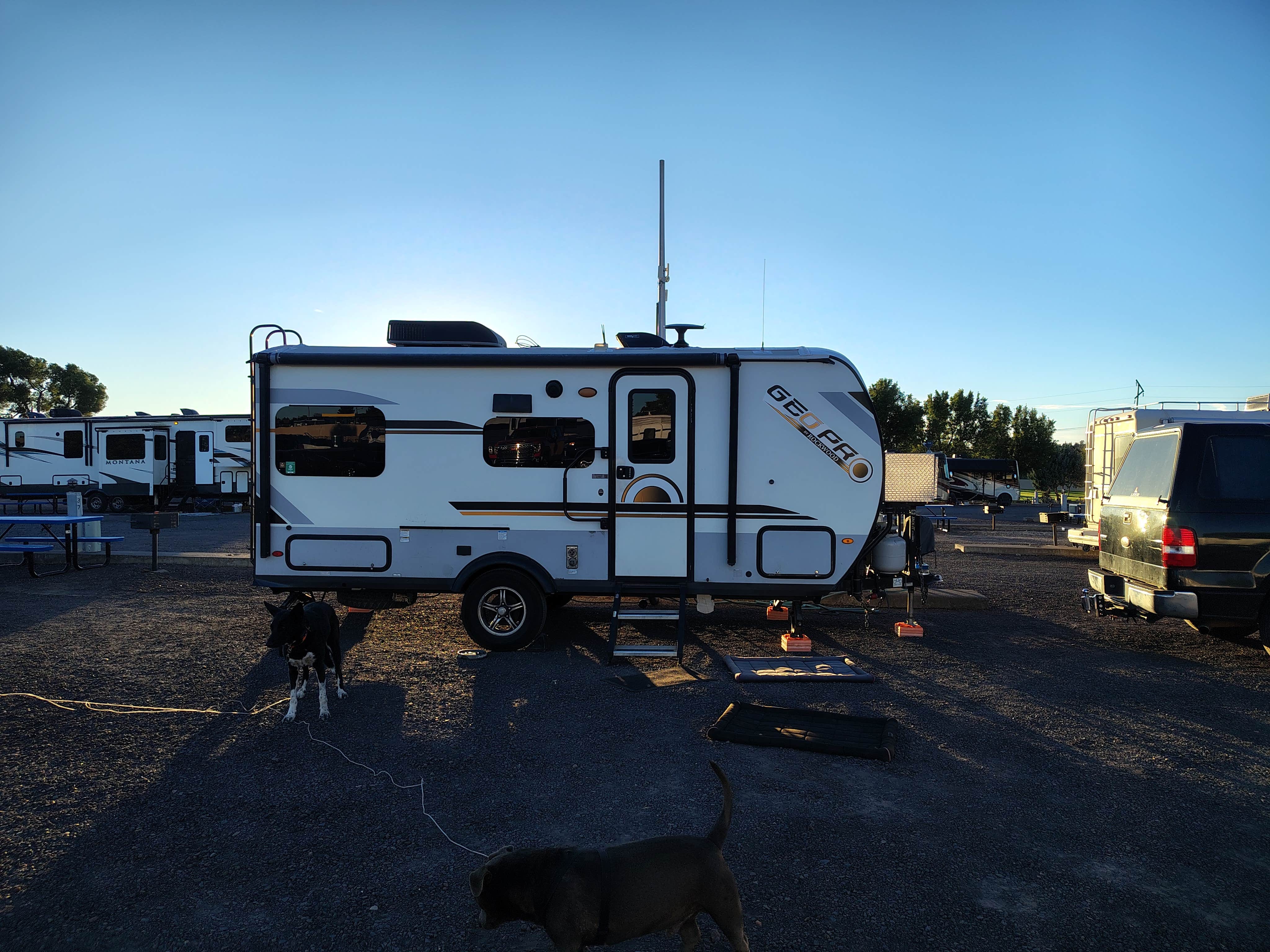 Travis A.'s photo of camping with pets at Jefferson County Fairgrounds RV Park - DURING EVENTS ONLY near Prineville, OR