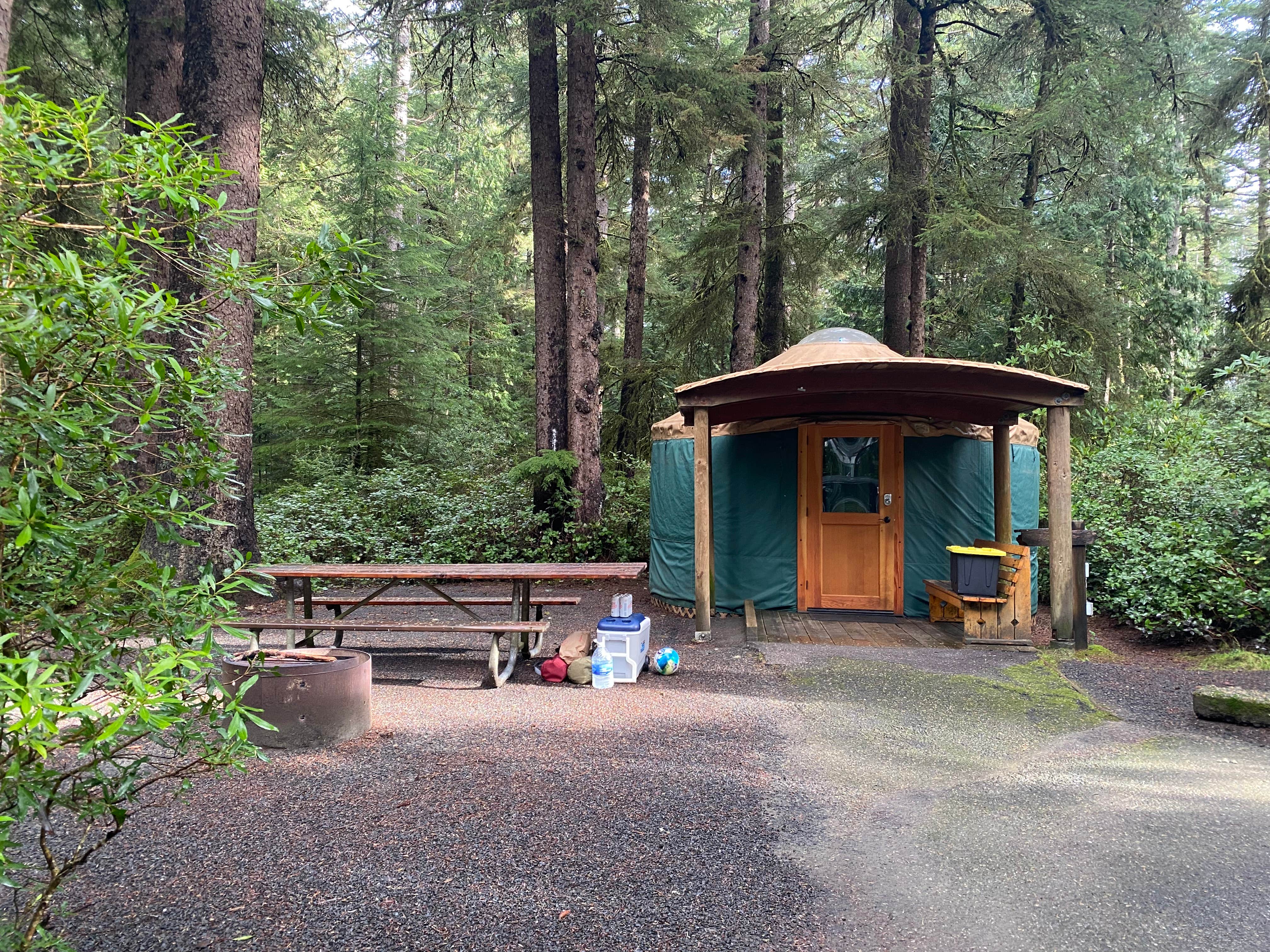 Nicole L.'s photo of a cabin at Jessie M. Honeyman Memorial State Park Campground near Newport, OR