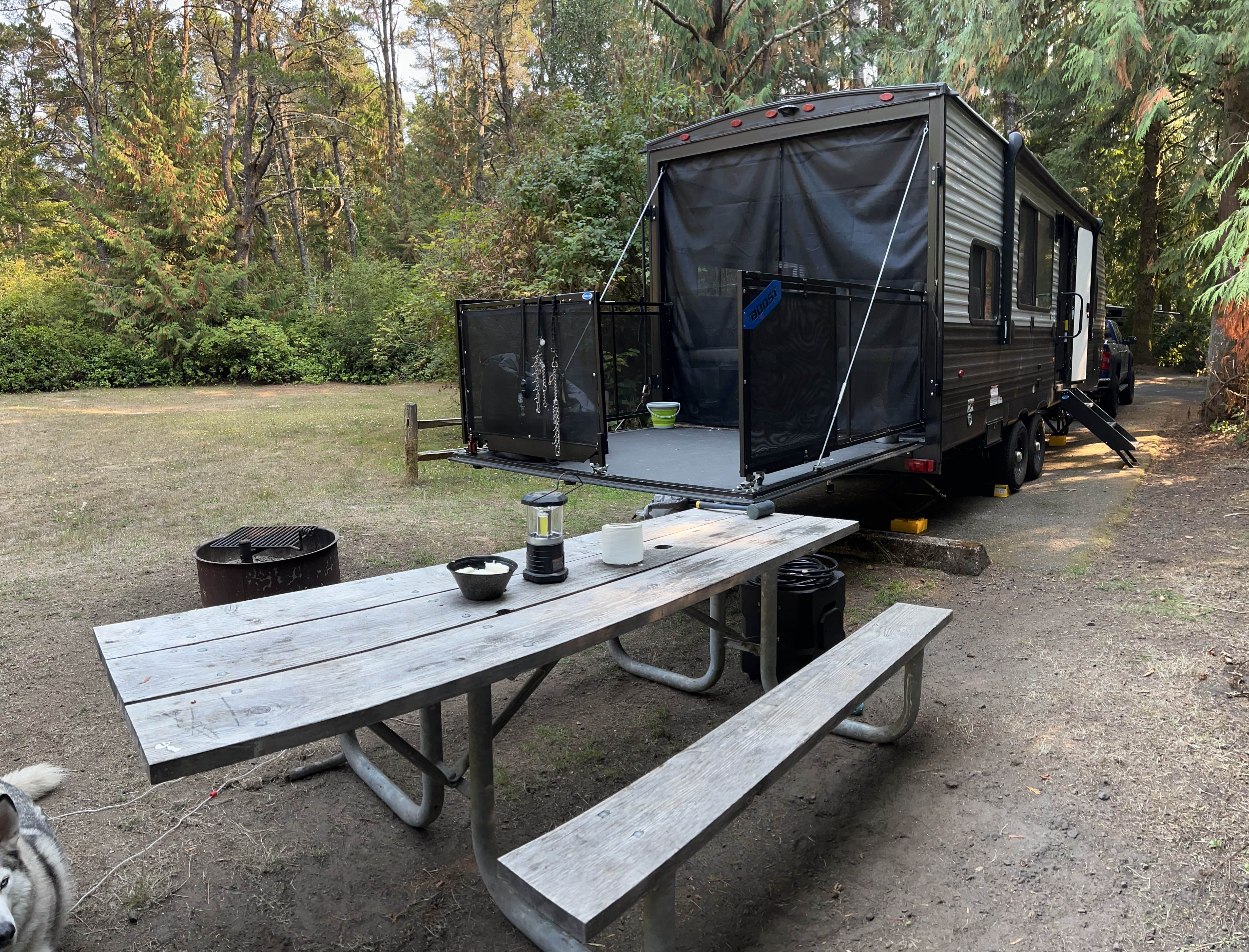 Brandy's photo of camping with pets at Sutton Campground near Yachats, OR
