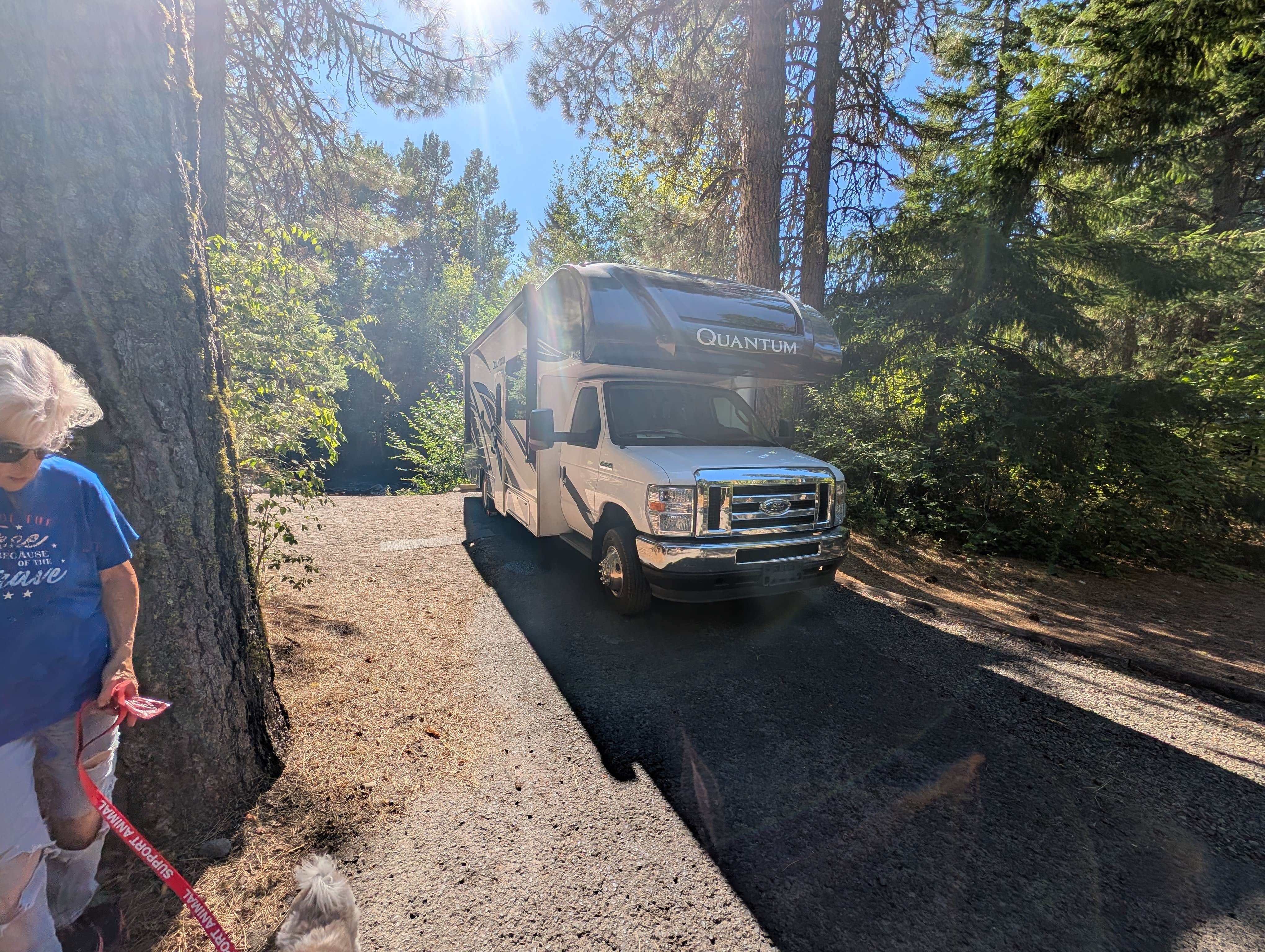 Marie D.'s photo of camping with pets at Toll Bridge Park Campground near White Salmon, WA