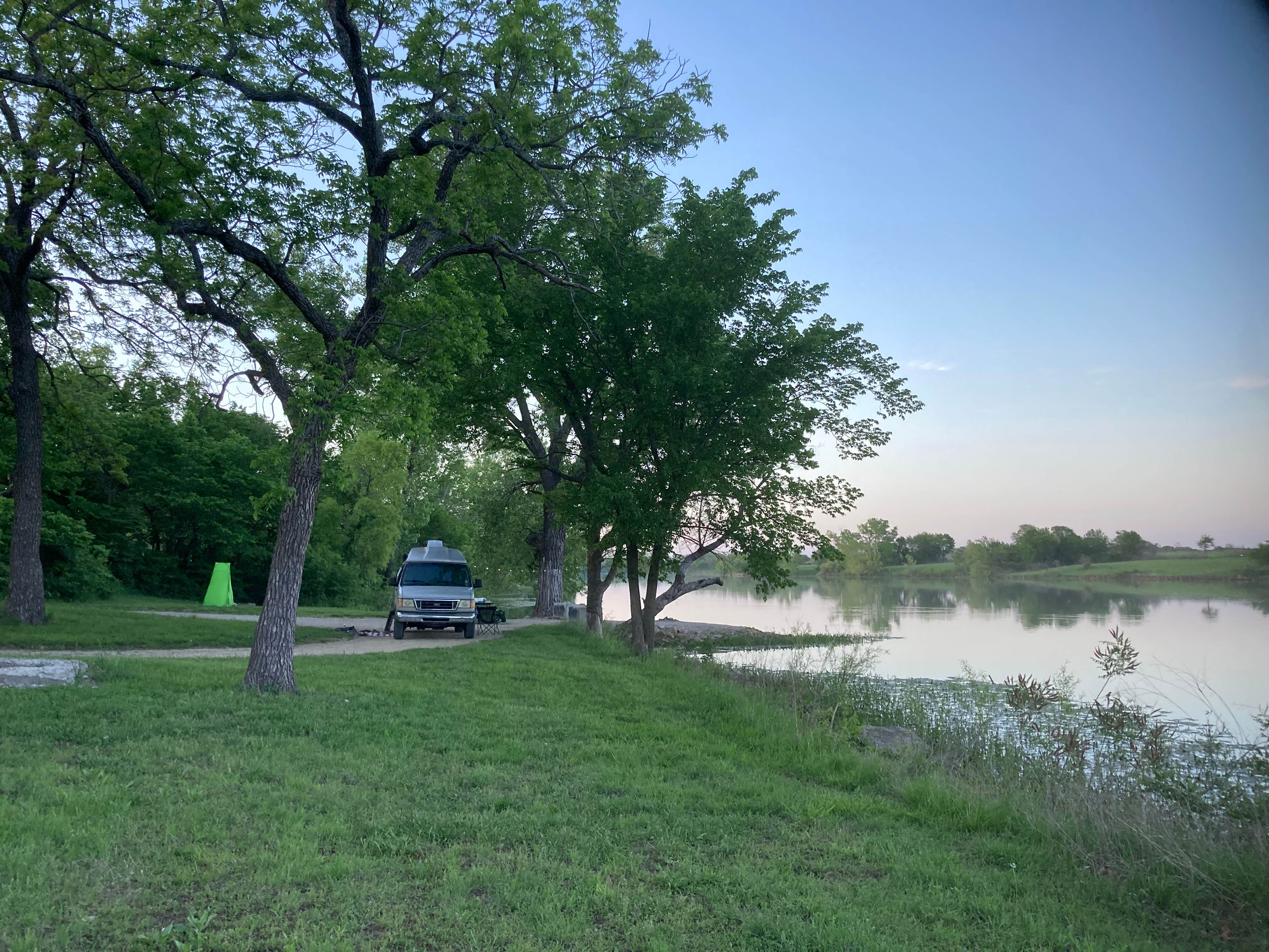 Lucy P.'s photo of a dispersed camping area at Osage State Fishing Lake near Neosho Rapids, KS