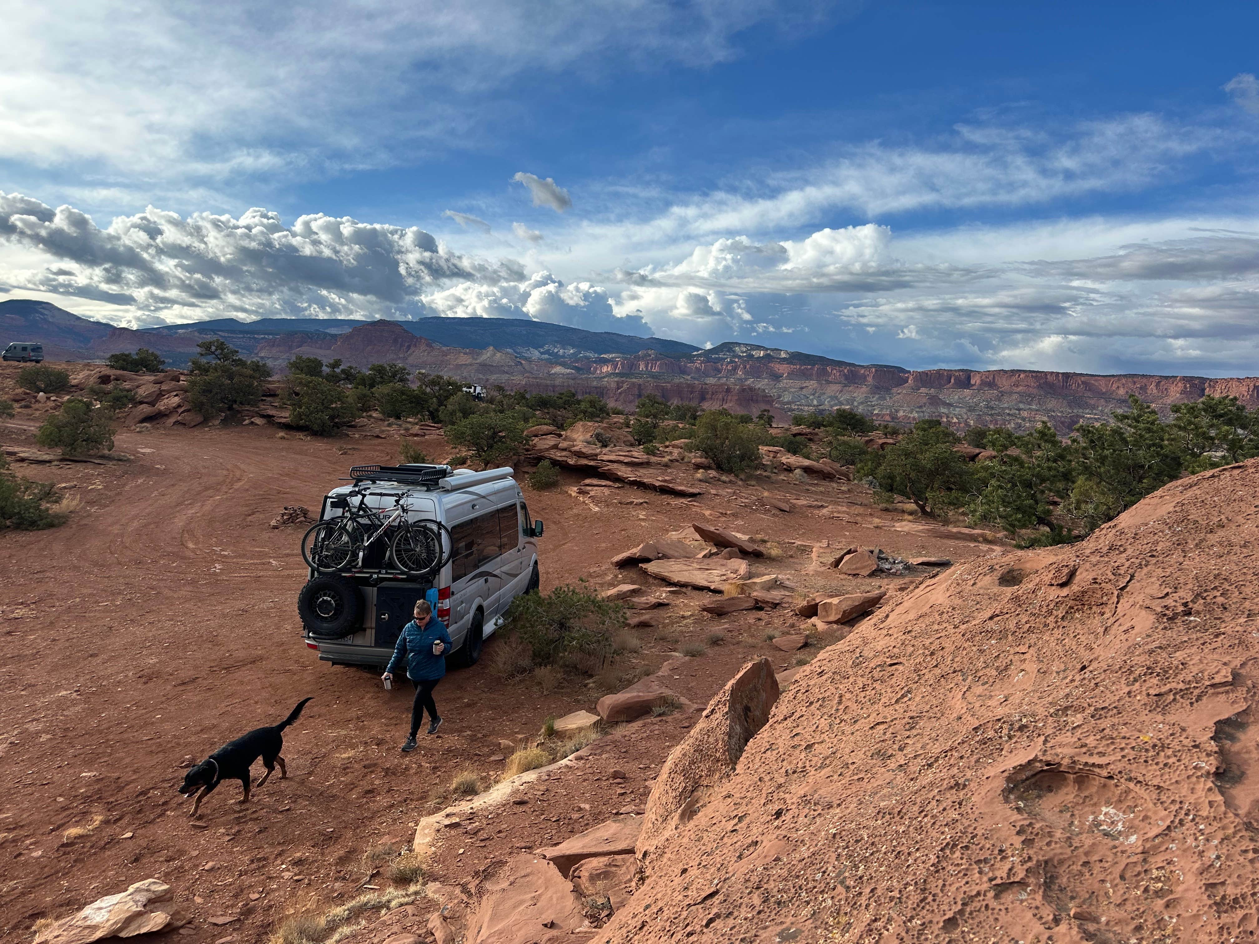 Teresa A.'s photo of camping with pets at Overlook Point Dispersed Site near Fremont, UT
