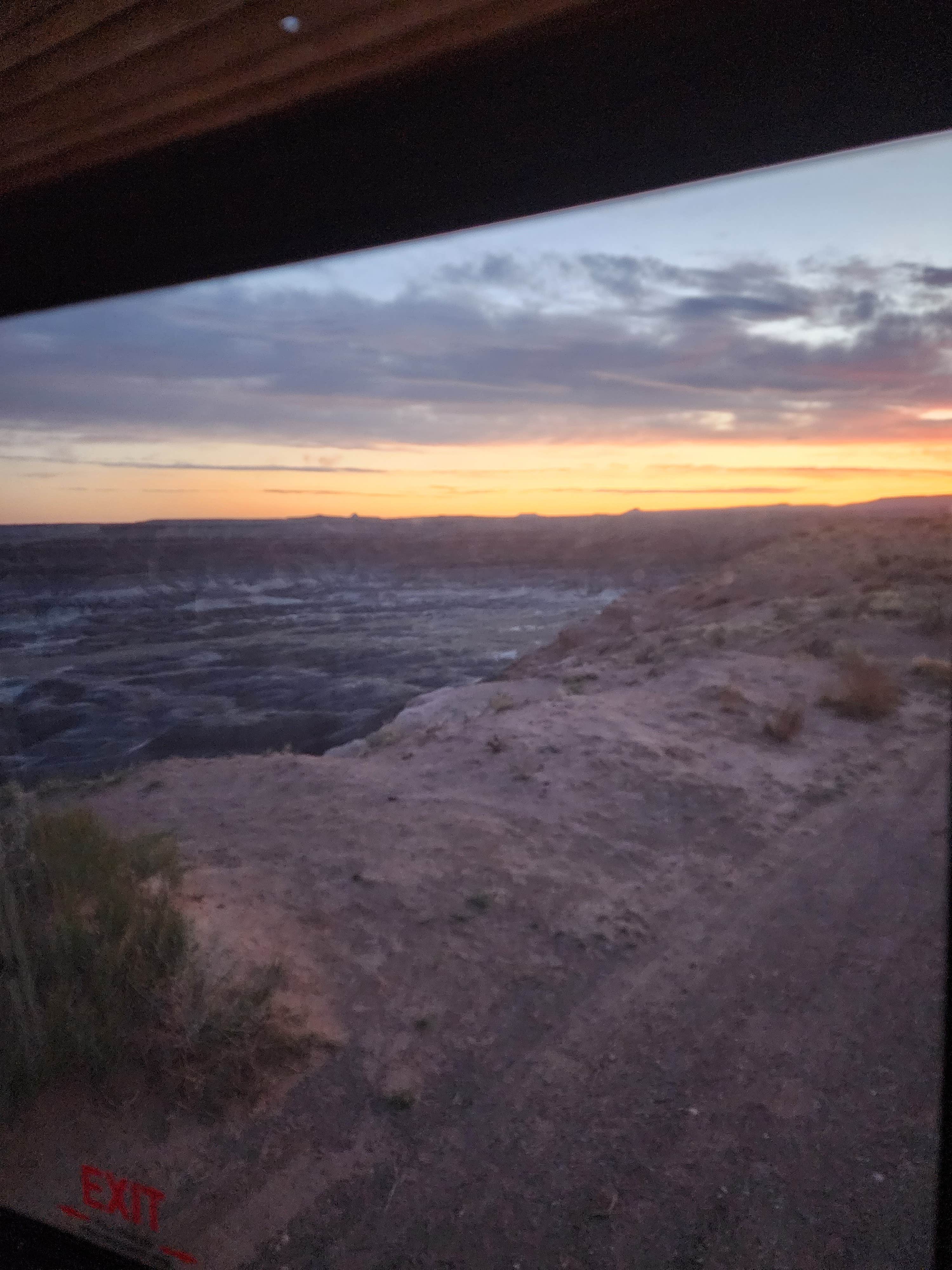 Dana H.'s photo of a dispersed camping area at Painted Desert Rim Drive Dispersed Pulloff near Woodruff, AZ
