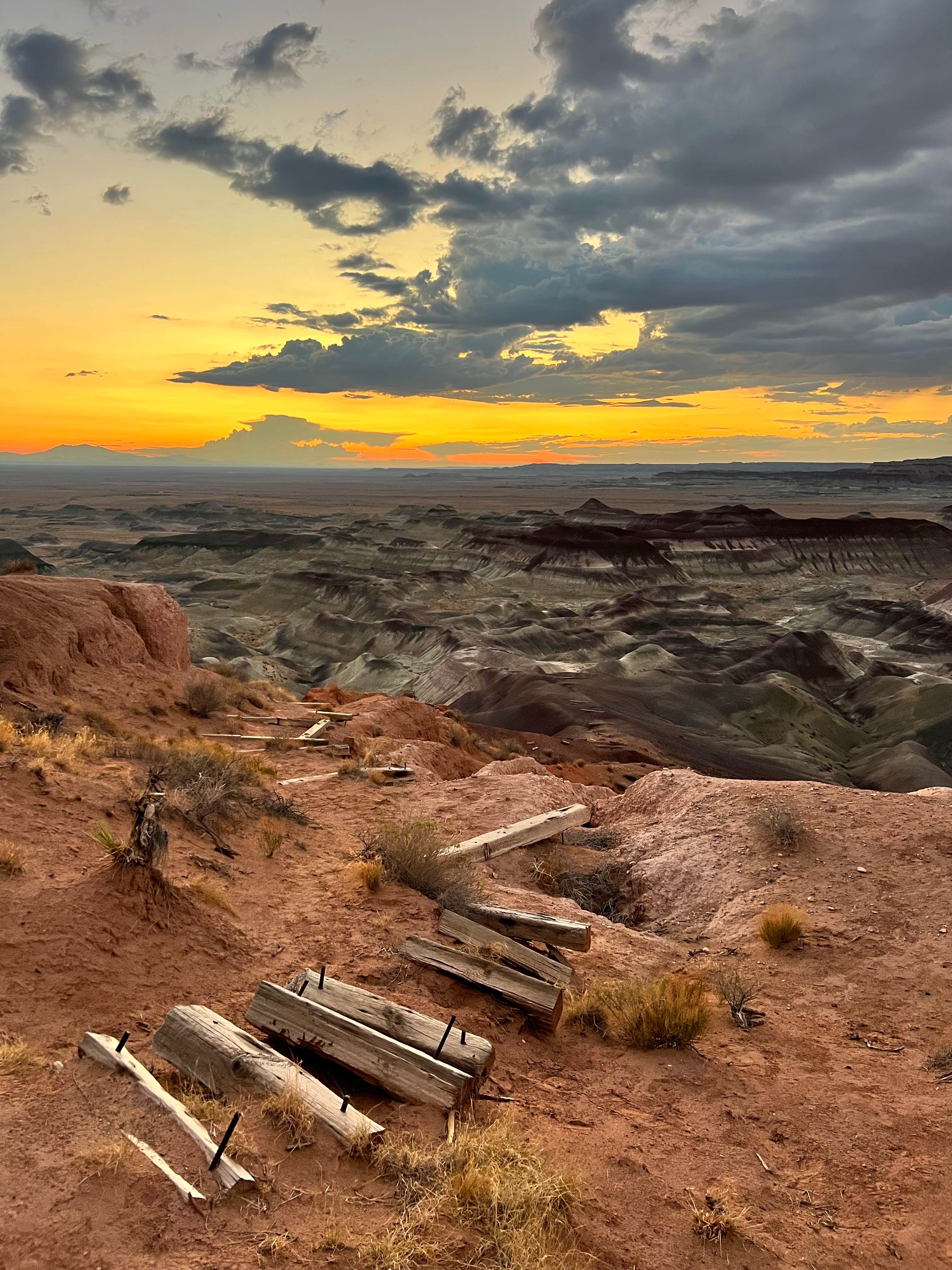 Camper submitted image from Painted Desert Rim Drive Dispersed Pulloff - 1