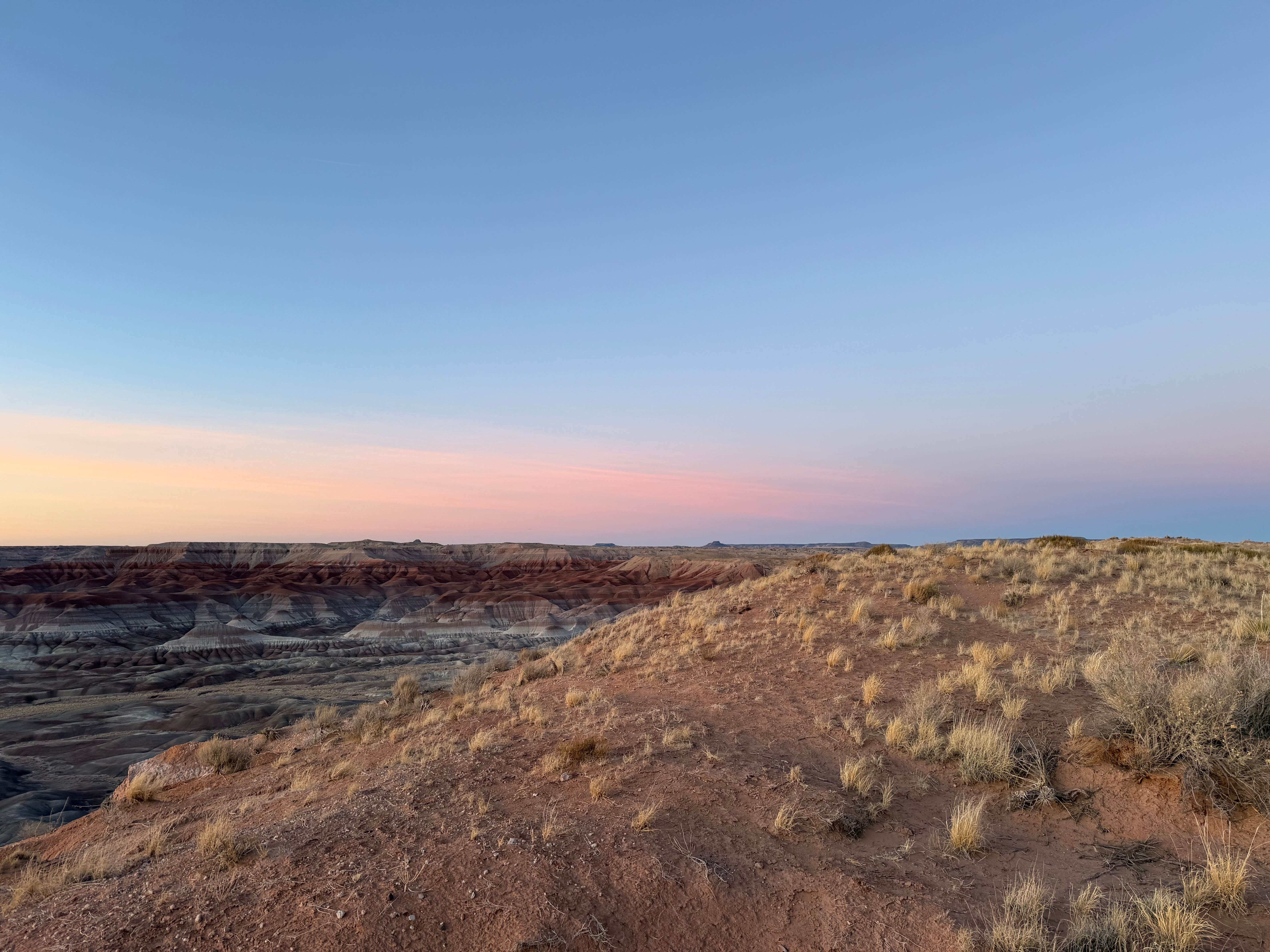 Steven G.'s photo of a dispersed camping area at Painted Desert Rim Drive Dispersed Pulloff near Holbrook, AZ