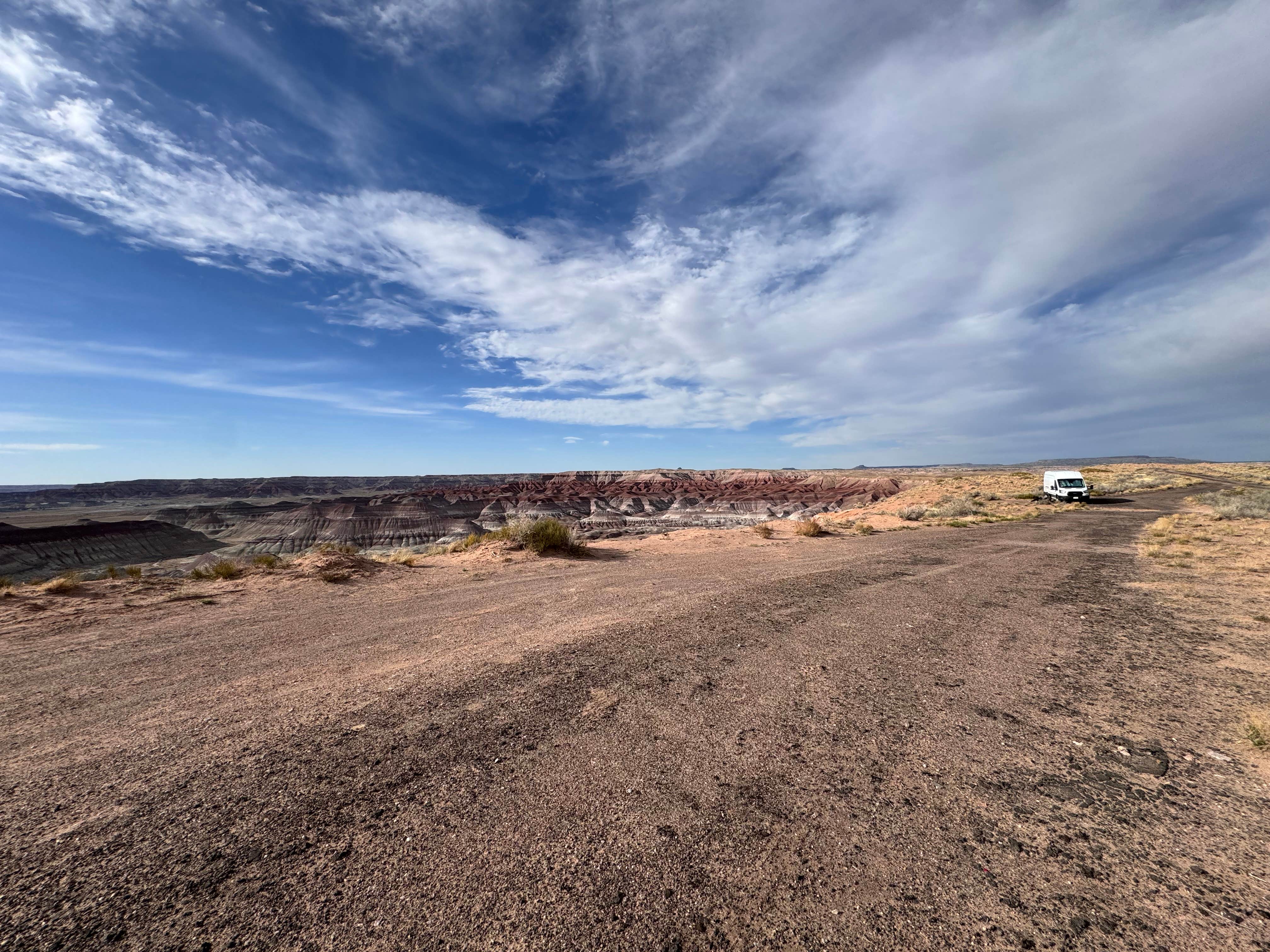 Make Memes Not War P.'s photo of a dispersed camping area at Painted Desert Rim Drive Dispersed Pulloff near Holbrook, AZ