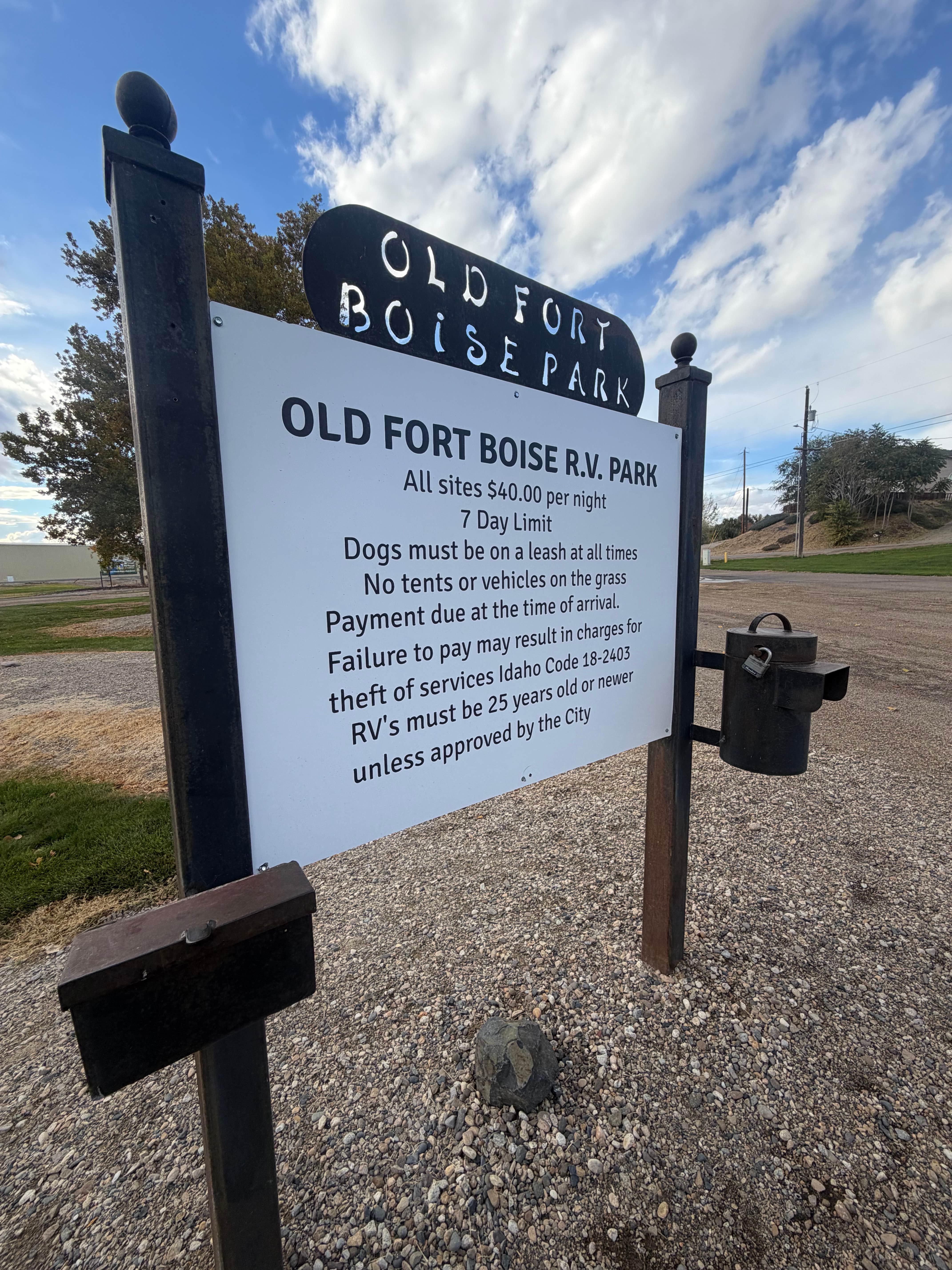Camper-submitted photo at Old Fort Boise RV Park near Nyssa, OR