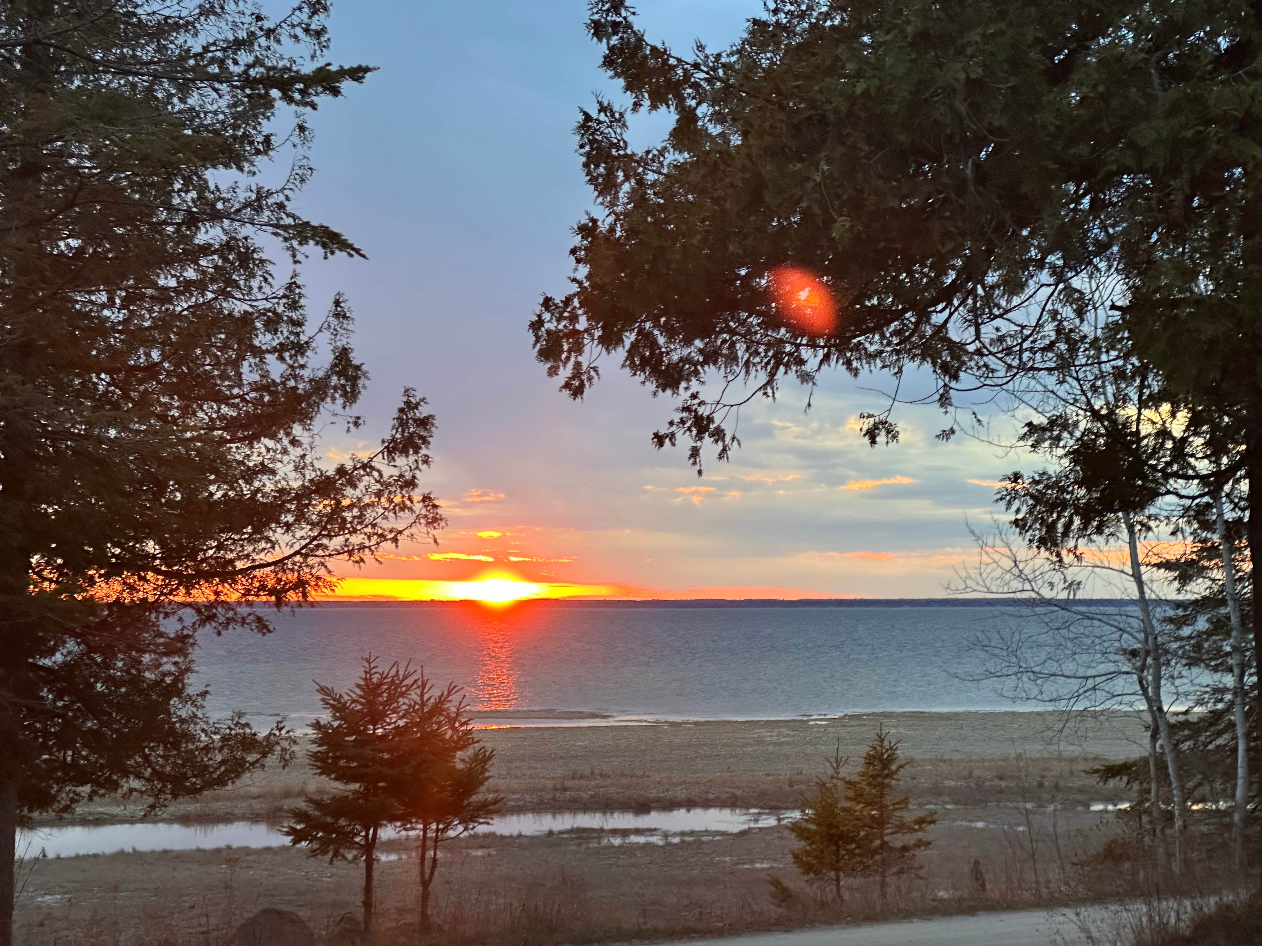 Willow M.'s photo of a dispersed camping area at Peninsula Point Lighthouse Access Road - Dispersed near Chatham, MI