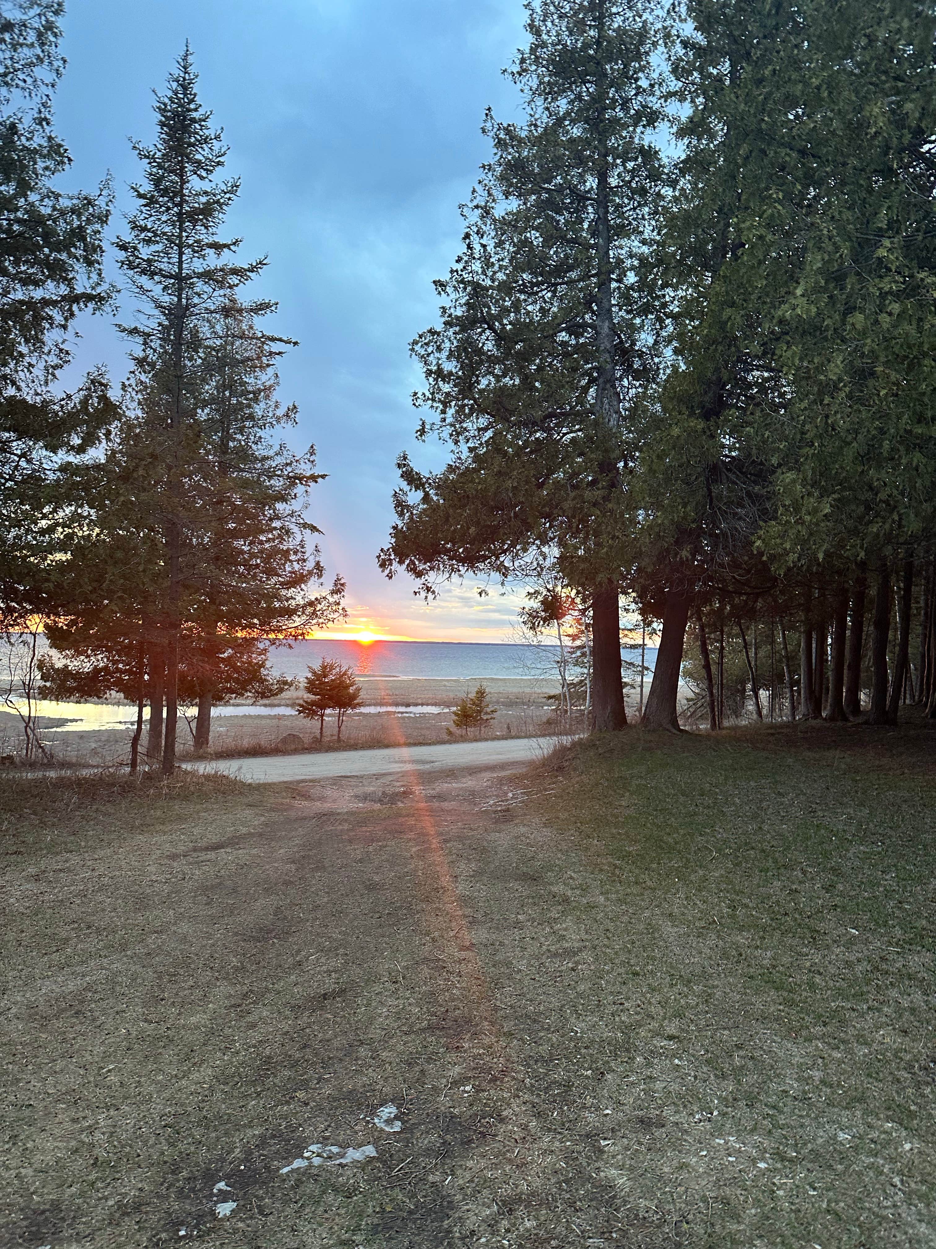 Camper-submitted photo at Peninsula Point Lighthouse Access Road - Dispersed near Ephraim, WI