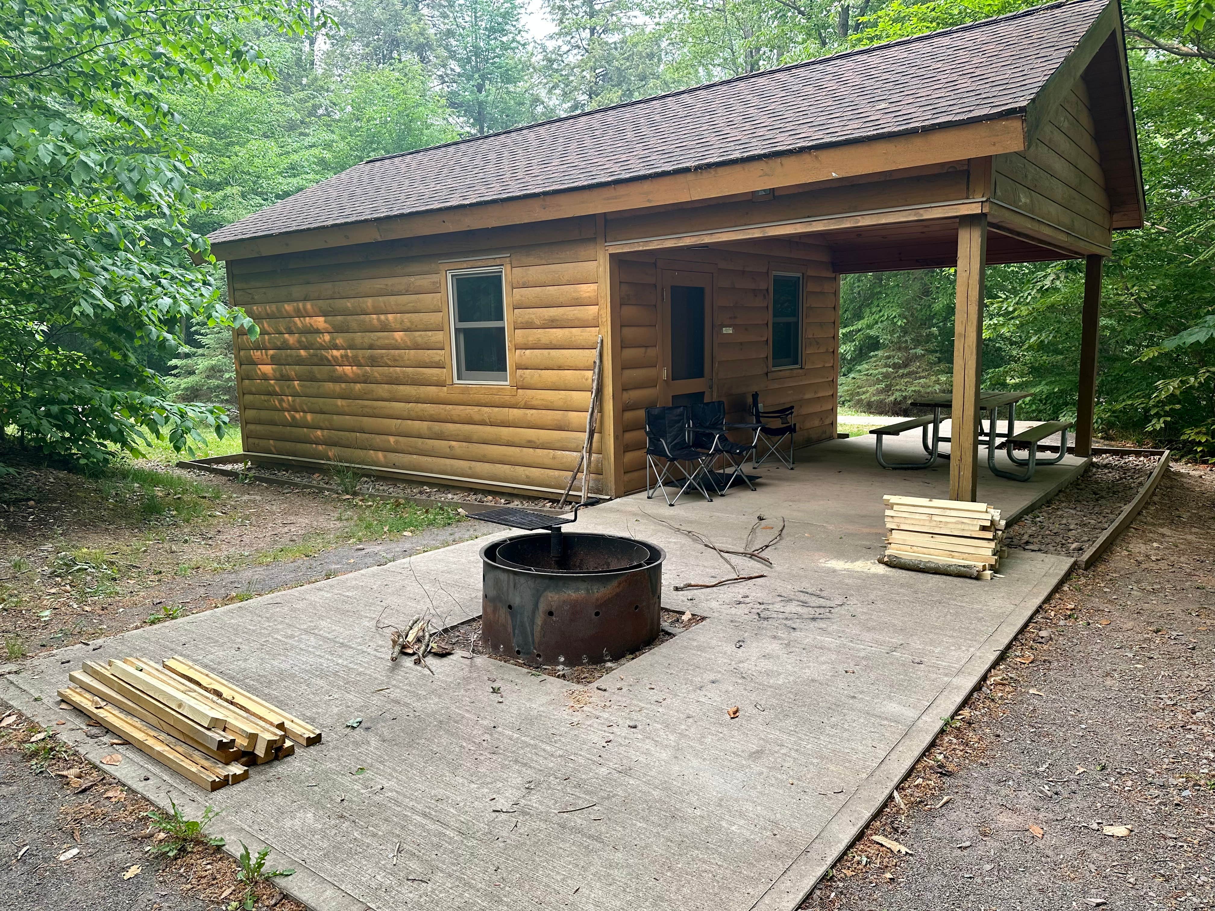 Emily C.'s photo of glamping accommodations at Ricketts Glen State Park Campground near Brackney, PA