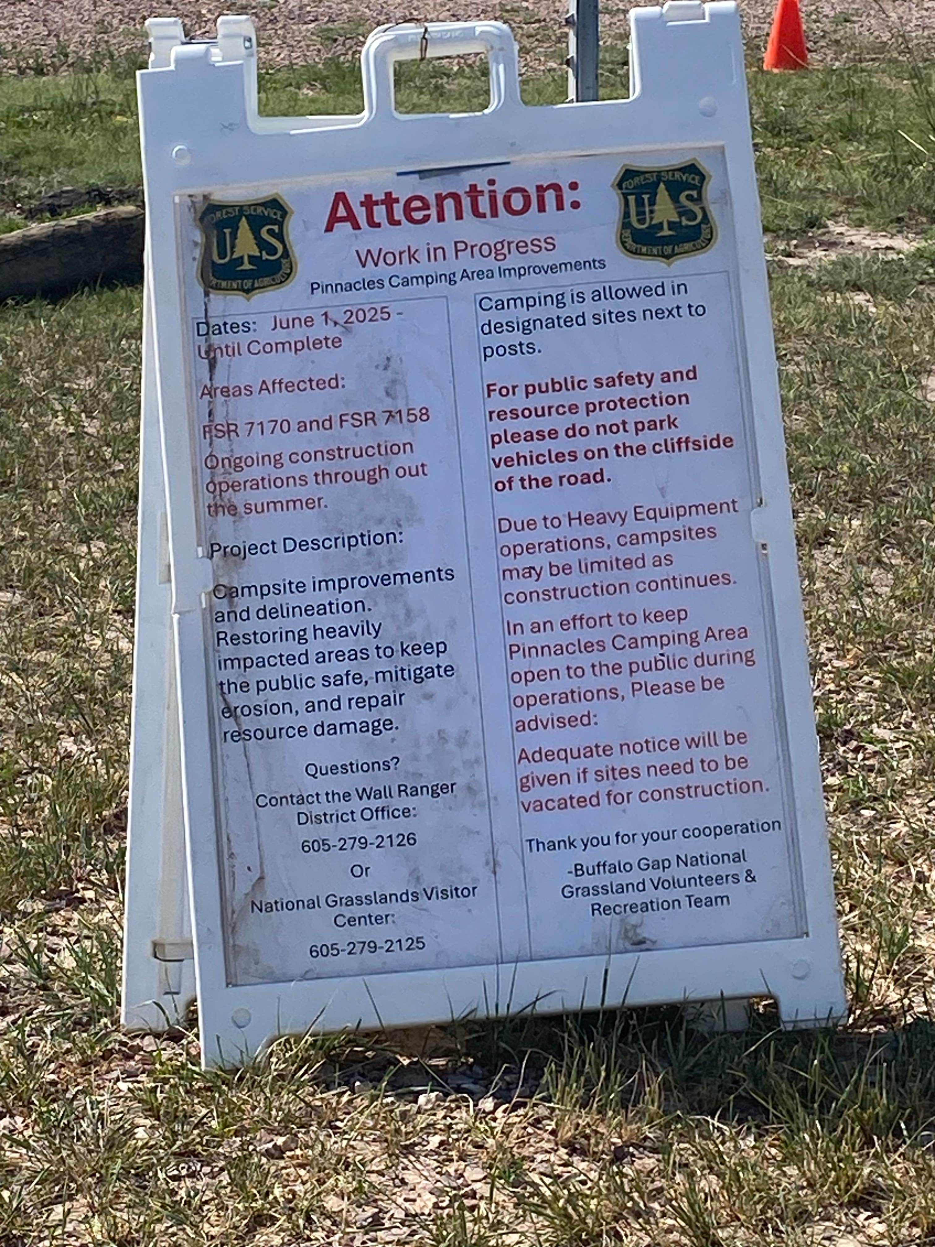 Camper-submitted photo at Pinnacles Camping Area near Philip, SD