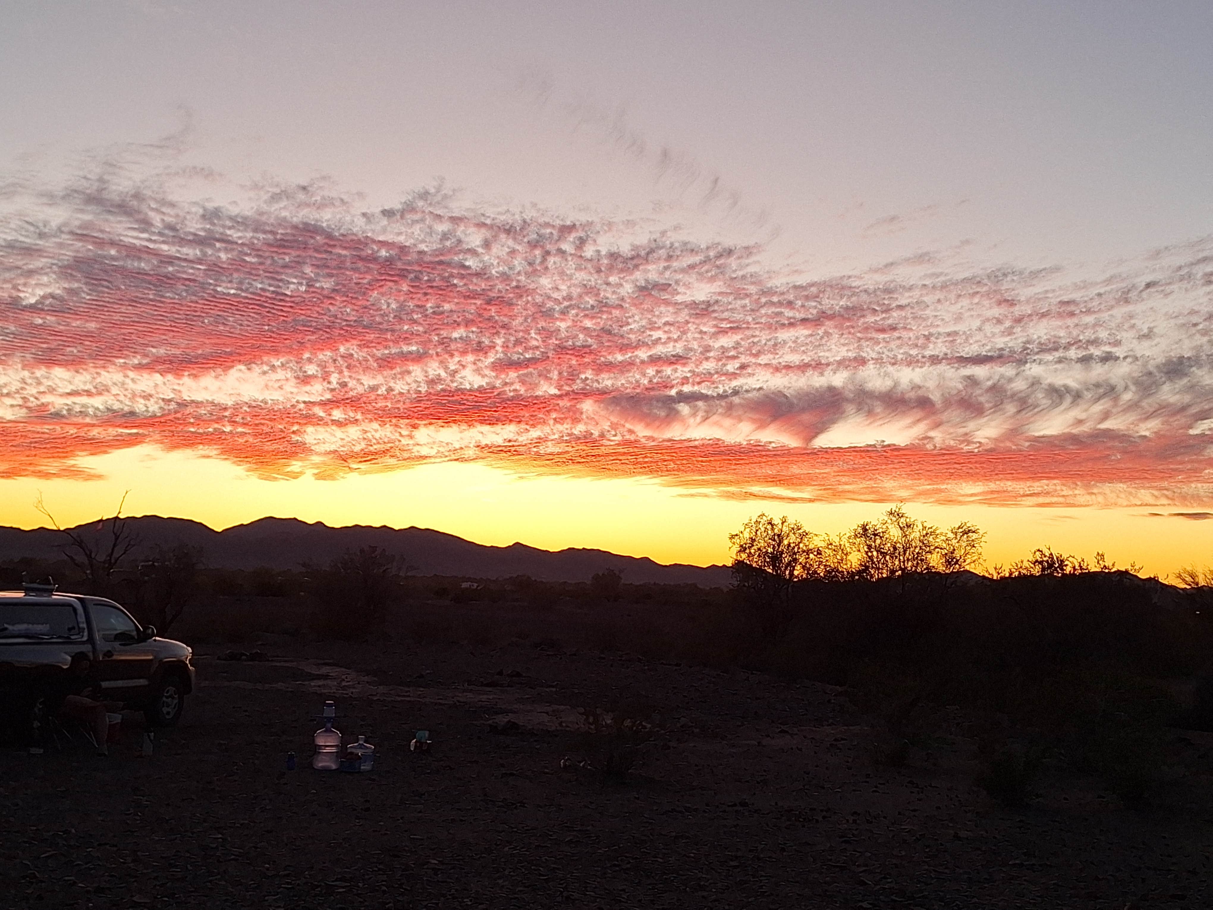 Lesa W.'s photo of a dispersed camping area at Plamosa BLM Dispersed Camping Area near Wenden, AZ