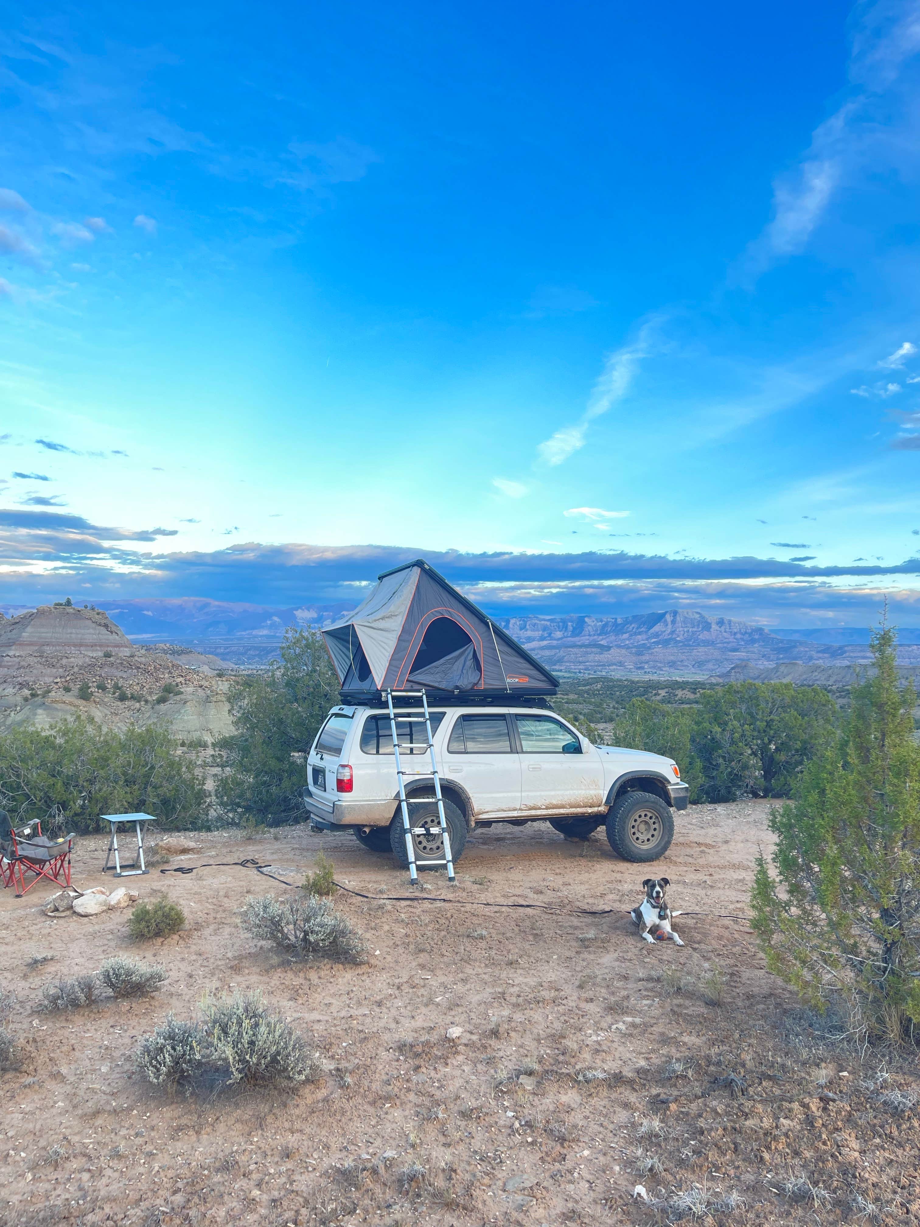Greg's photo of camping with pets at Pyramid Rock Camp near Palisade, CO