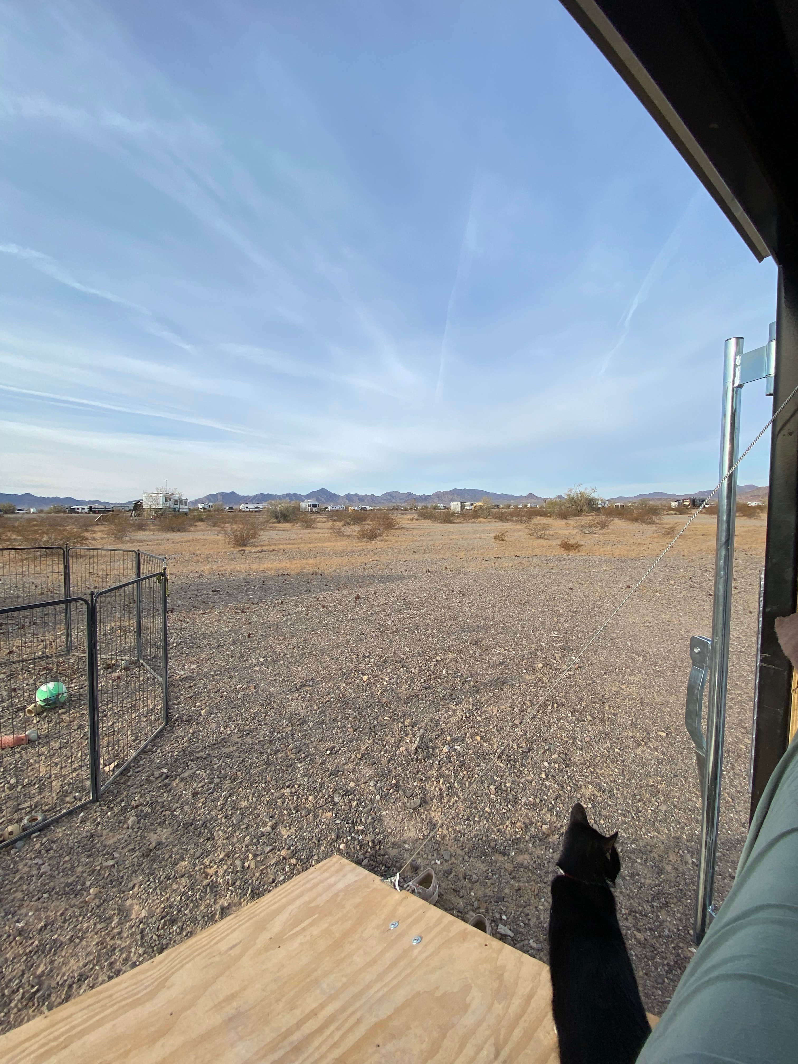 Imerie T.'s photo of camping with pets at Quartzite - La Posa near Salome, AZ