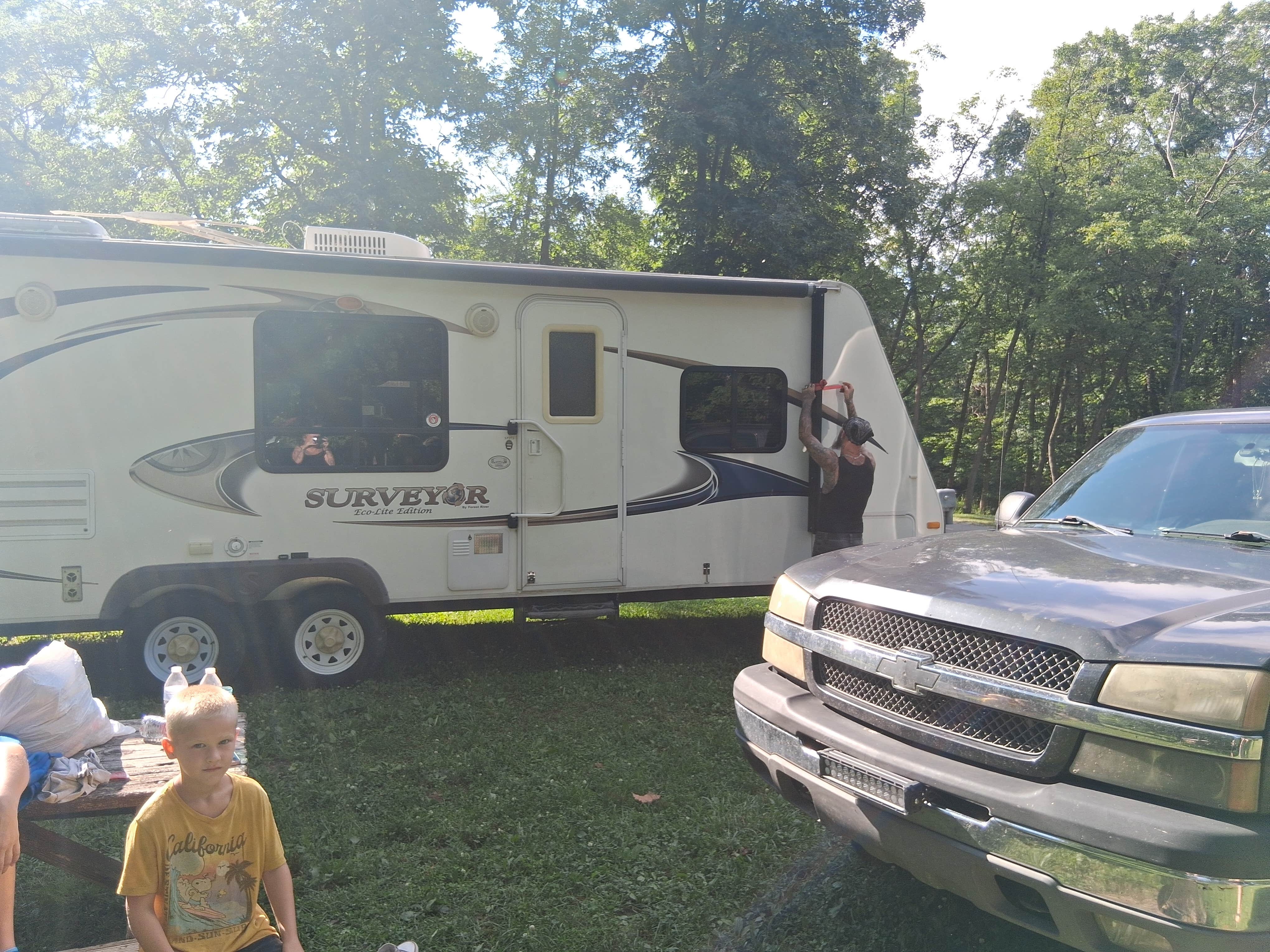 Cora P.'s photo of rv camping at Raccoon Ridge Campground — Brown County State Park near Gosport, IN