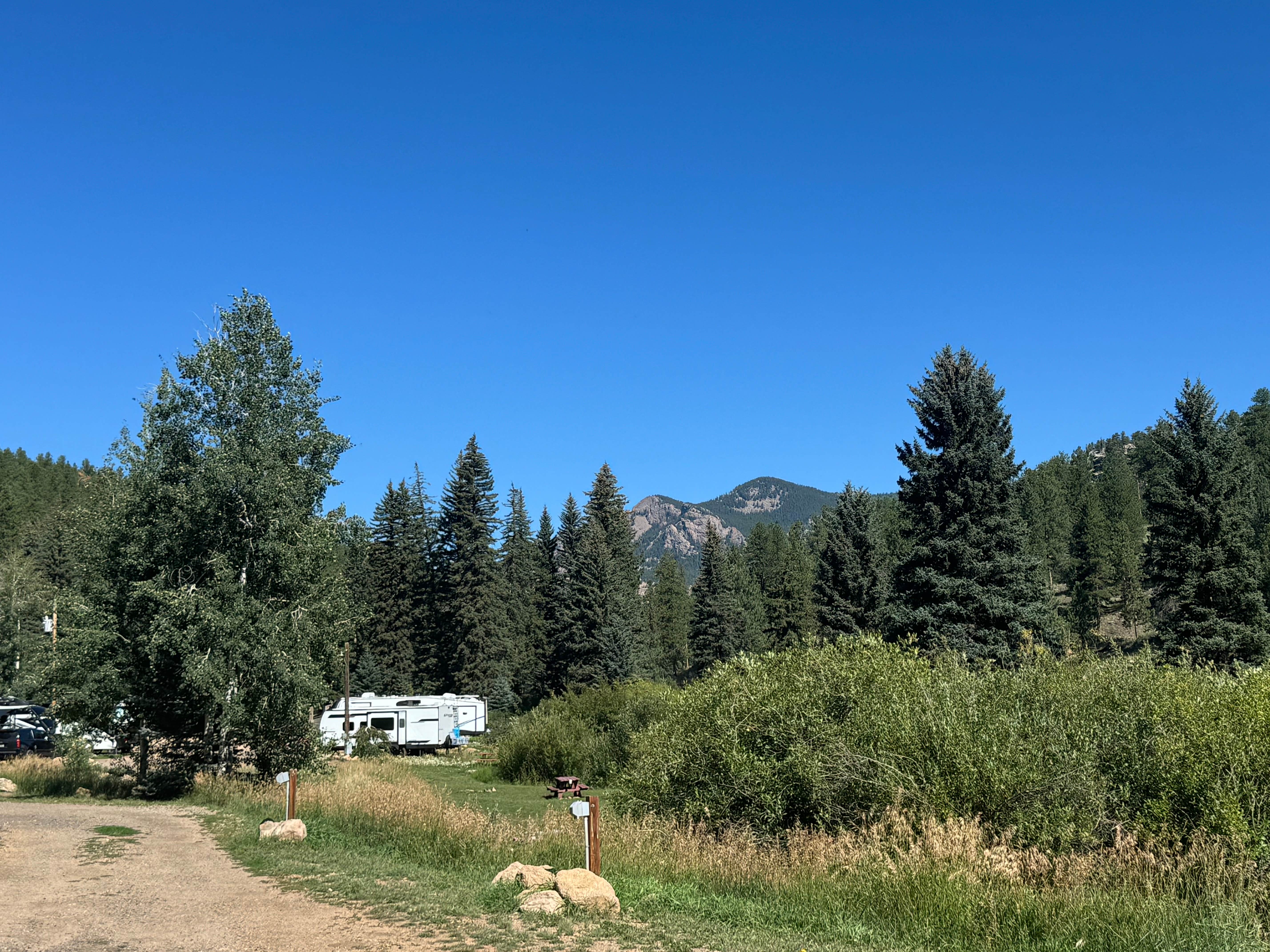 Paulina B.'s photo of camping with pets at Rainbow Trout Ranch and Campground near Littleton, CO
