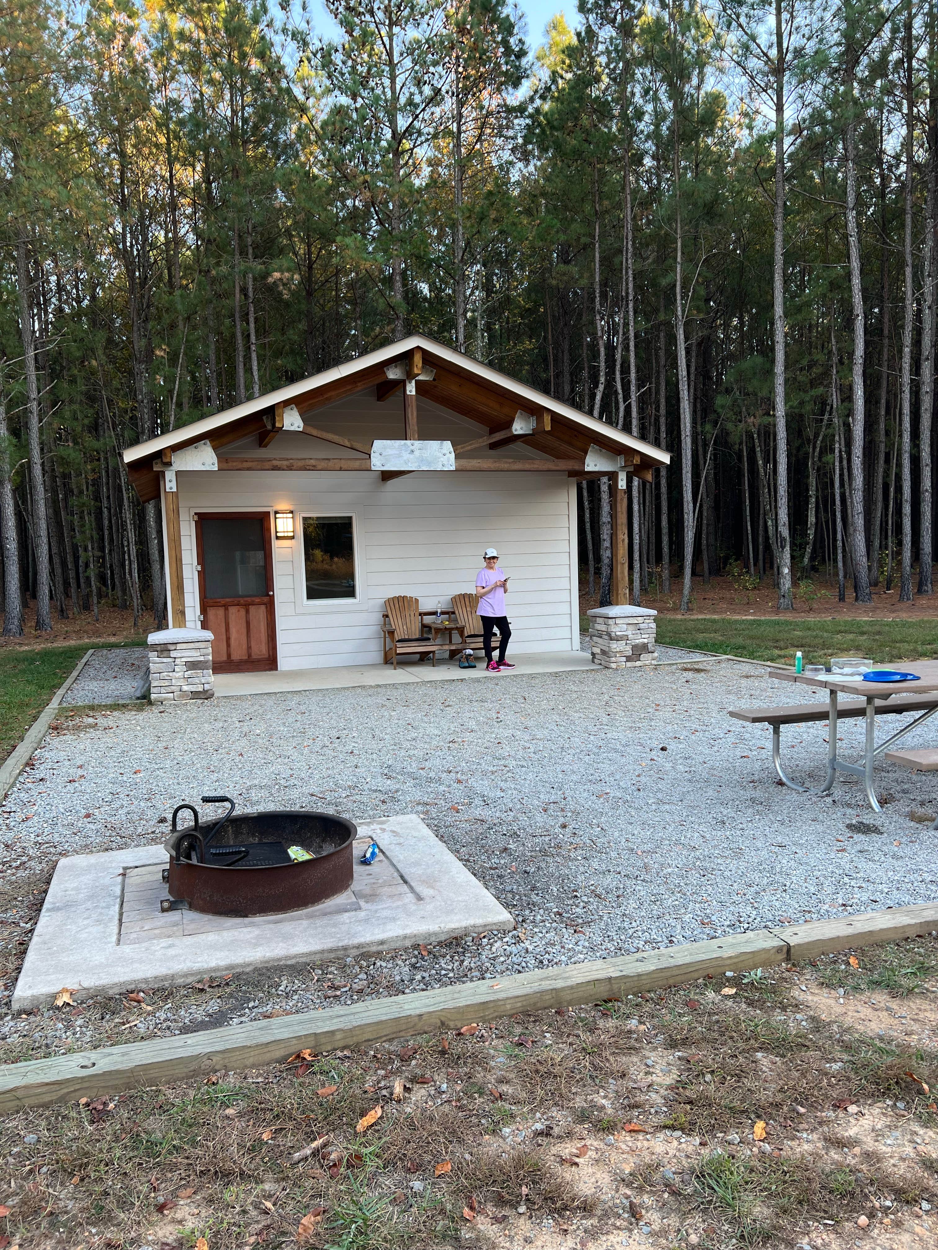 John V.'s photo of a cabin at Moccasin Branch Campground — Raven Rock State Park near Raleigh, NC