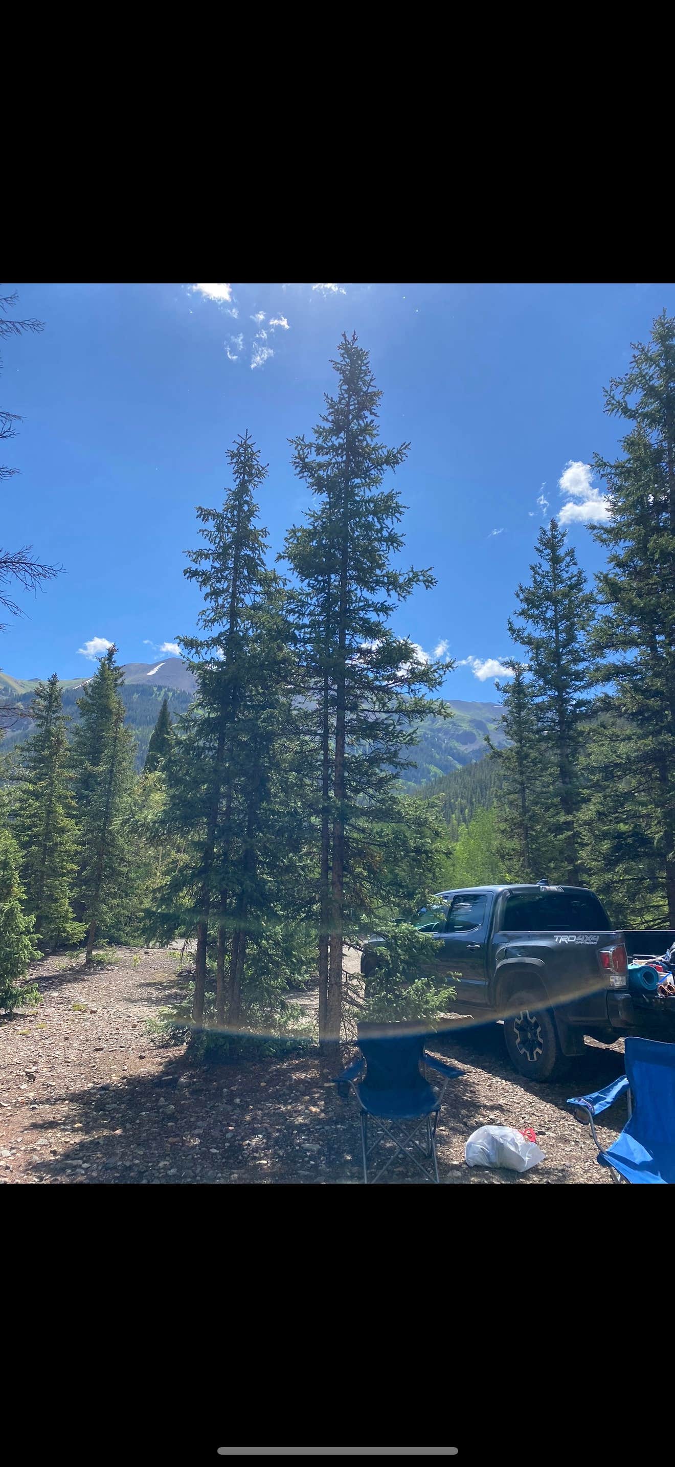 Grace P.'s photo of tent camping at Red Mountain Creek near Cascade, CO