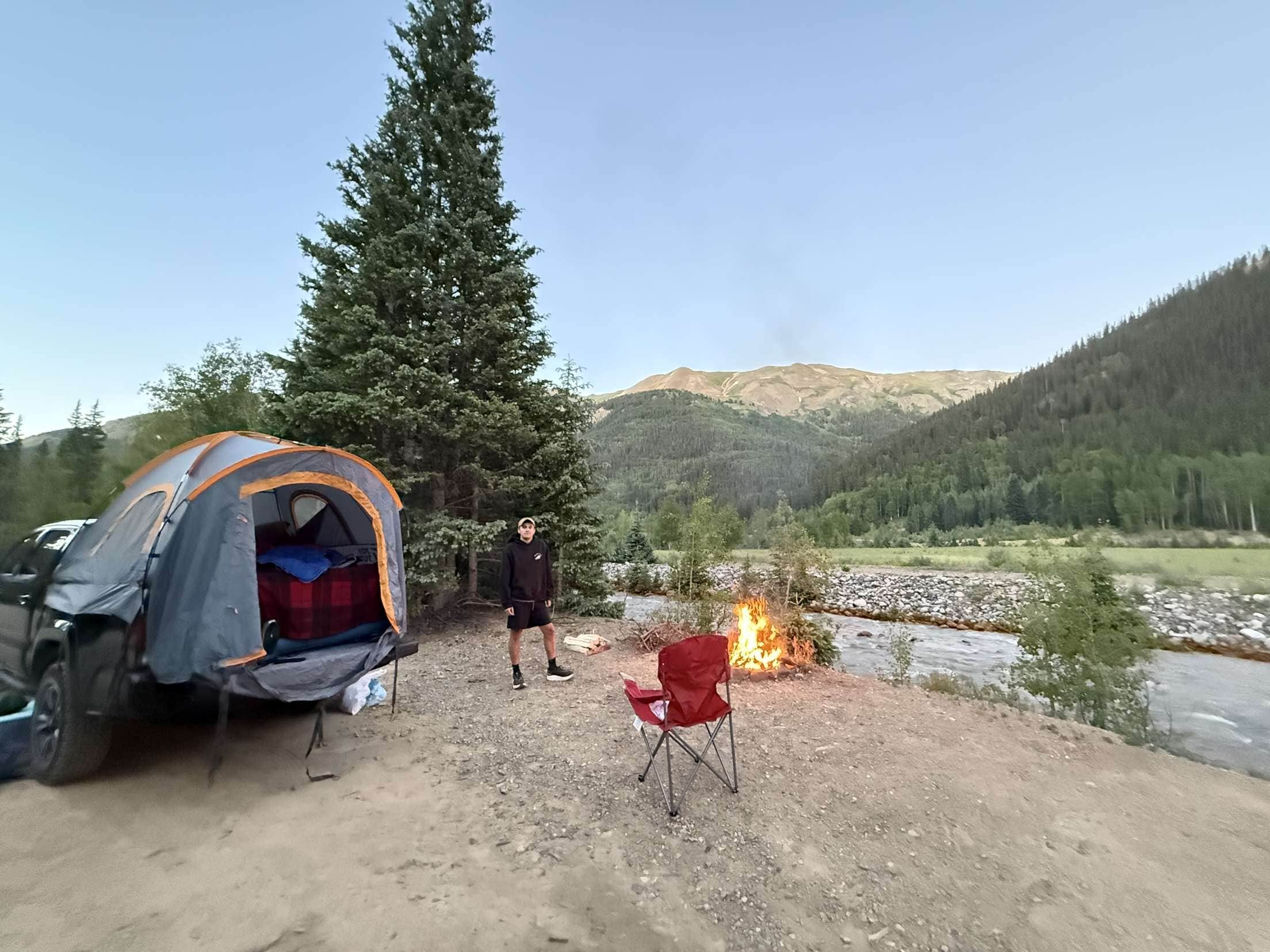 Camping near Imogene Pass - Camp Bird Dispersed Camping: Red Mountain Creek, Ouray, Colorado