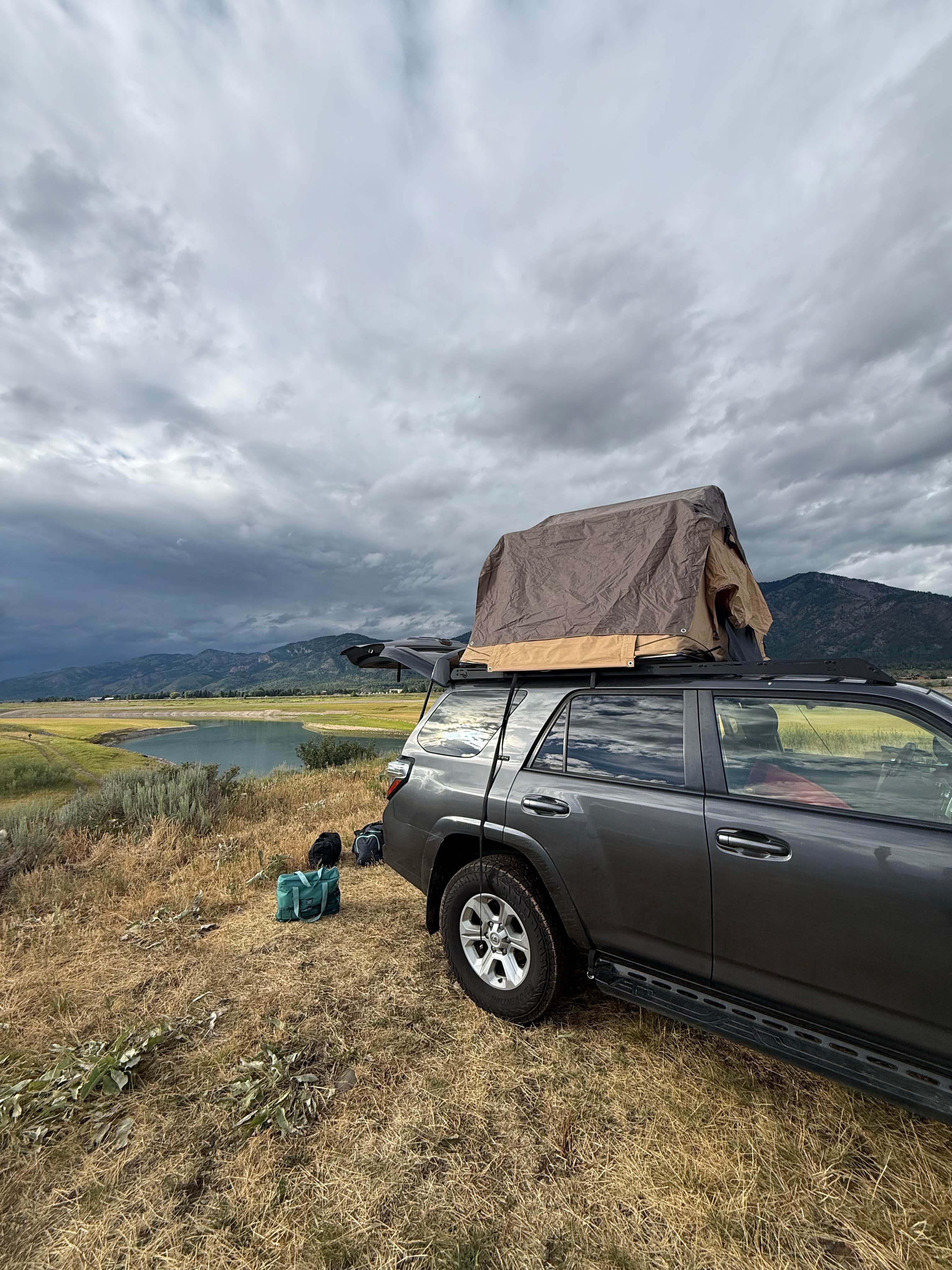 Rosalinda M.'s photo of a dispersed camping area at Reservoir Disperse Camping near Melvin Brewing near Swan Valley, ID