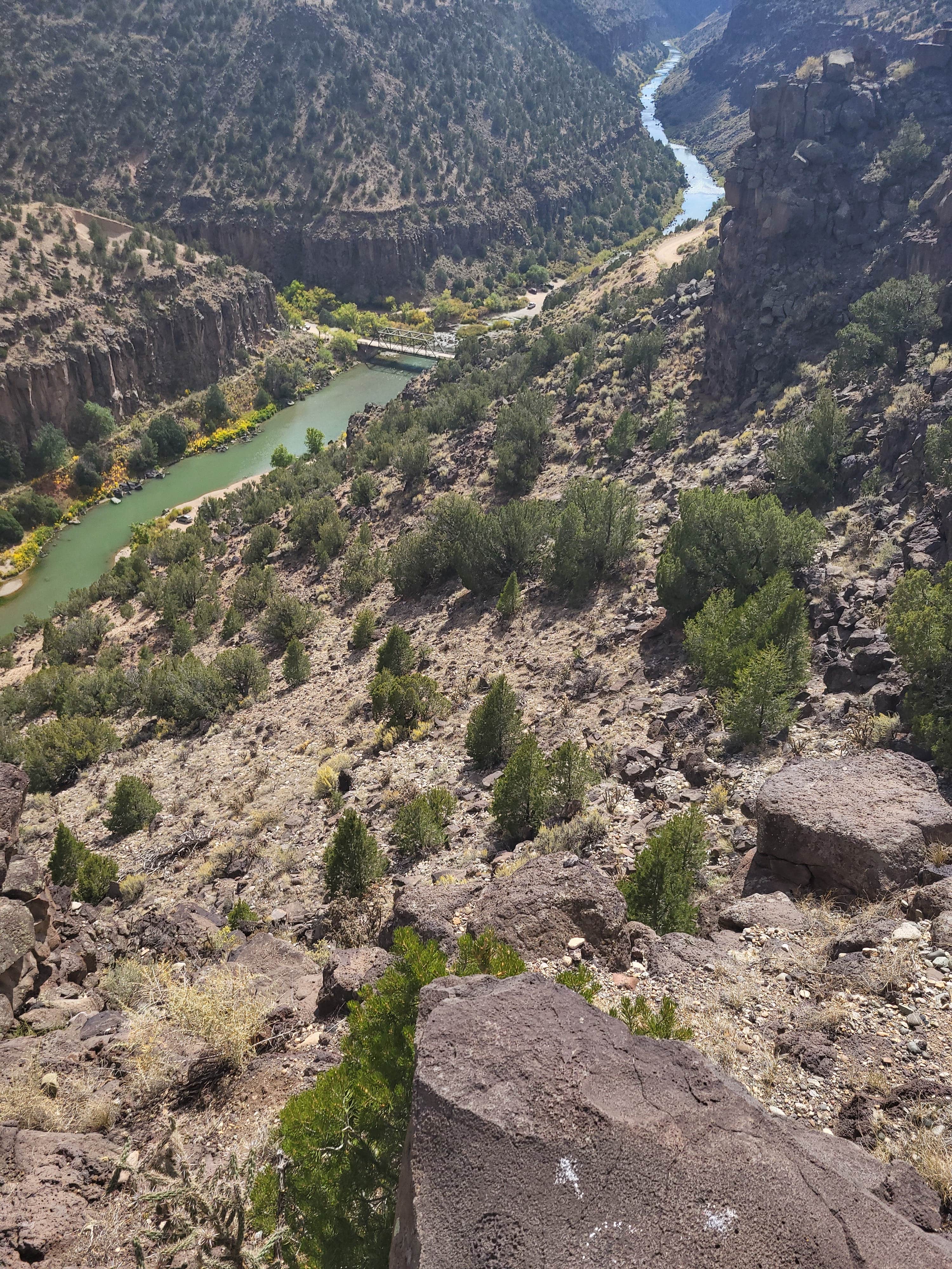 Camping near Taos Monte Bello RV Park: Rio Grande Rivercamp by John Dunn Bridge, Arroyo Hondo, New Mexico