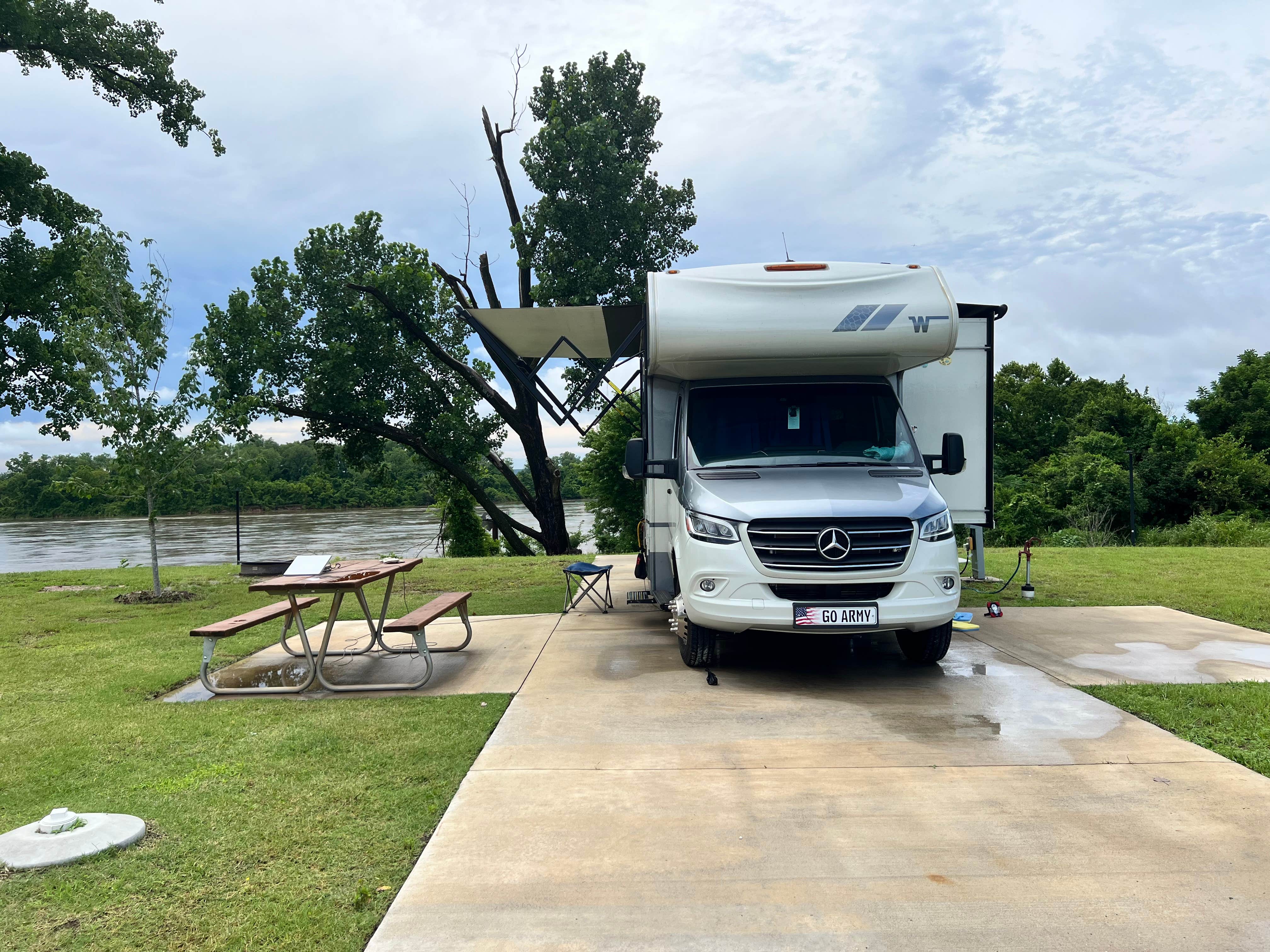 Julie B.&#x27;s photo of rv camping at Riverfront RV Resort near John Paul Hammerschmidt Lake