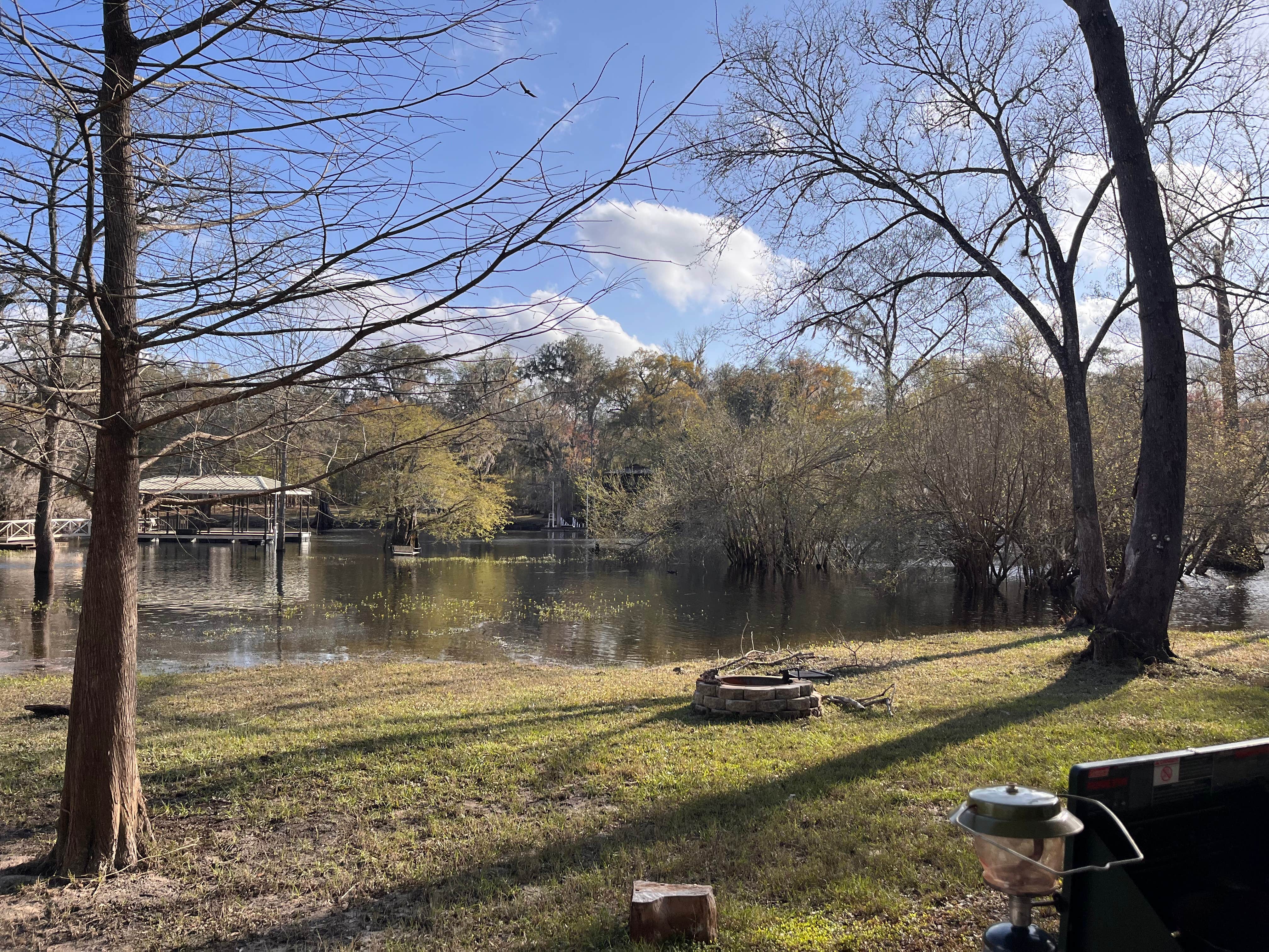 Camper submitted image from Camp Clear Riverfront RV with Boat Dock - 2