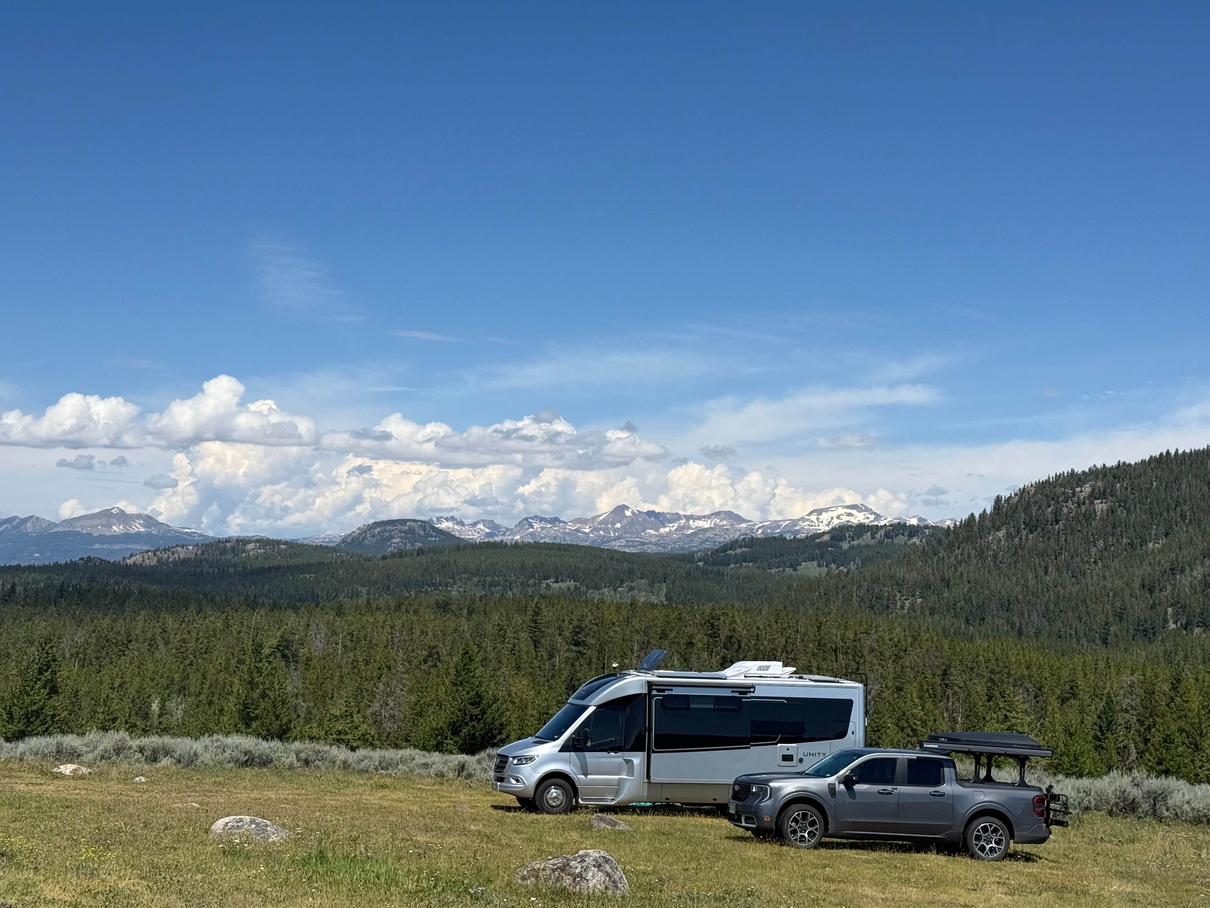 Camping near Hunter Peak: Road 130 Dispersed, Cooke City, Wyoming