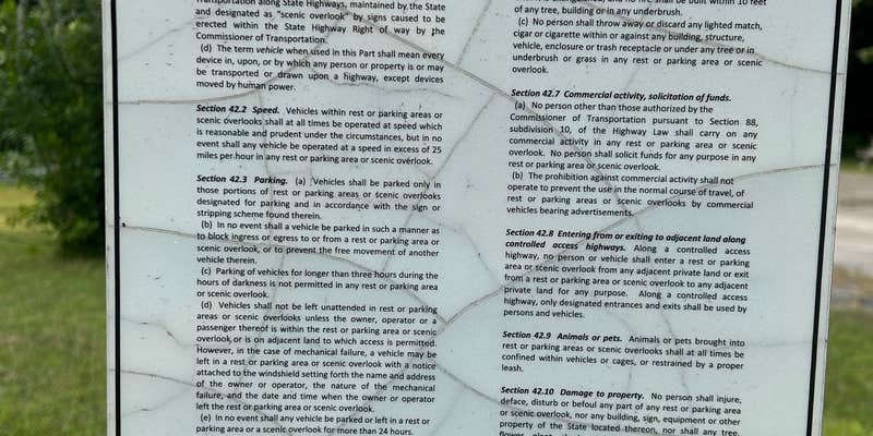 Camper submitted image from Roadside Parking on Route 20