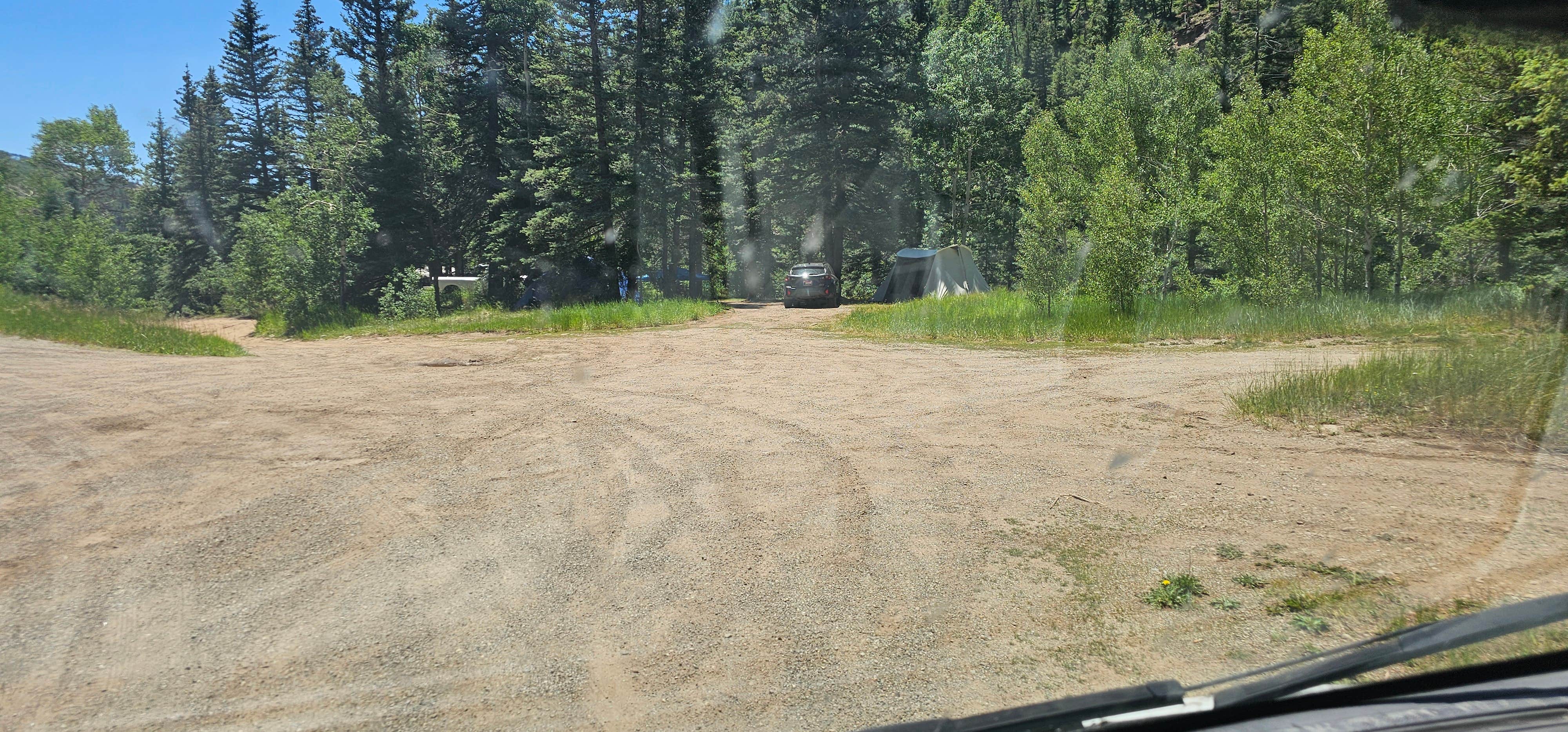 johny R.'s photo of tent camping at Roche Gulch near Delores River near Purgatory, CO
